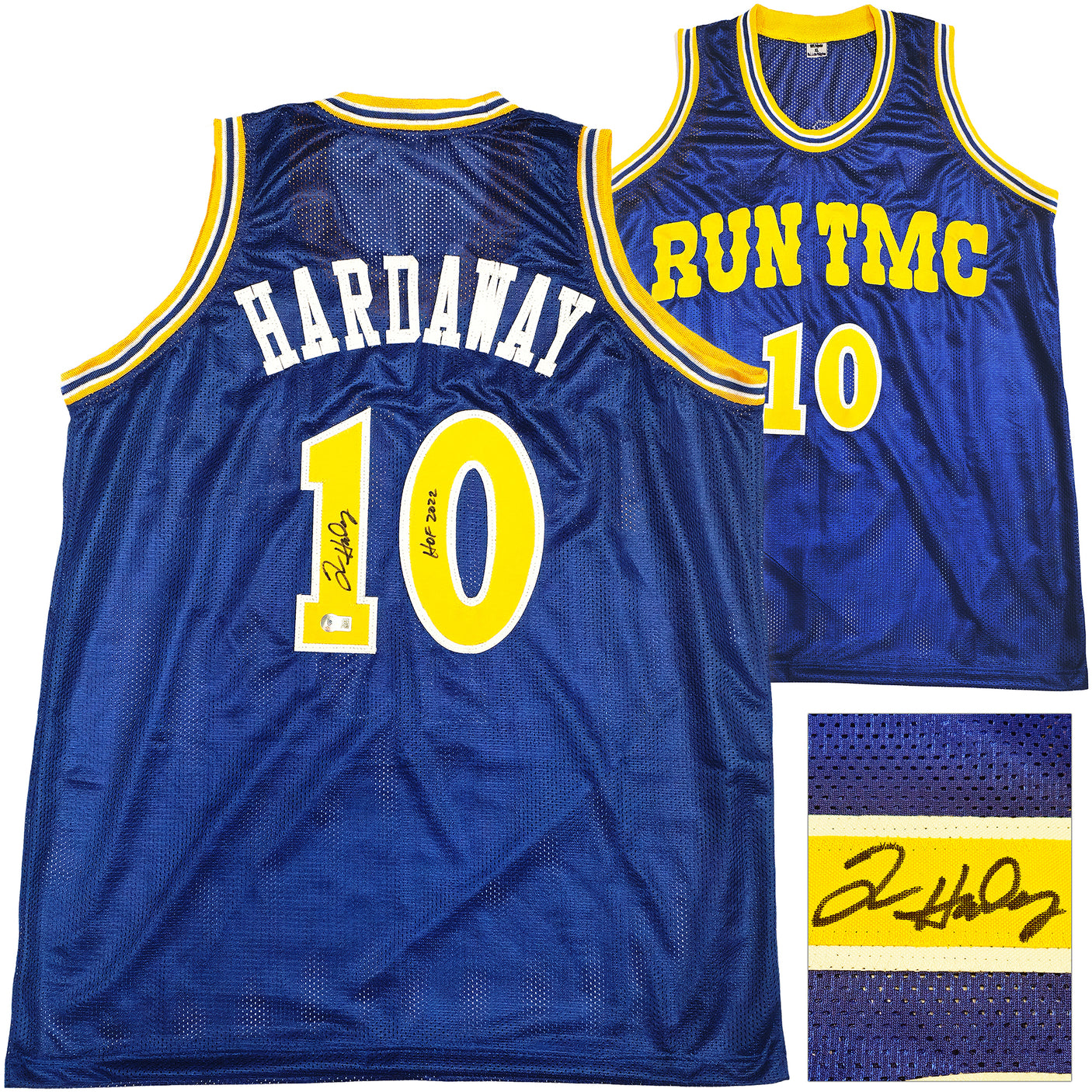 Golden State Warriors Tim Hardaway Autographed Blue Jersey "HOF 2022" Beckett BAS Witness Stock #232599