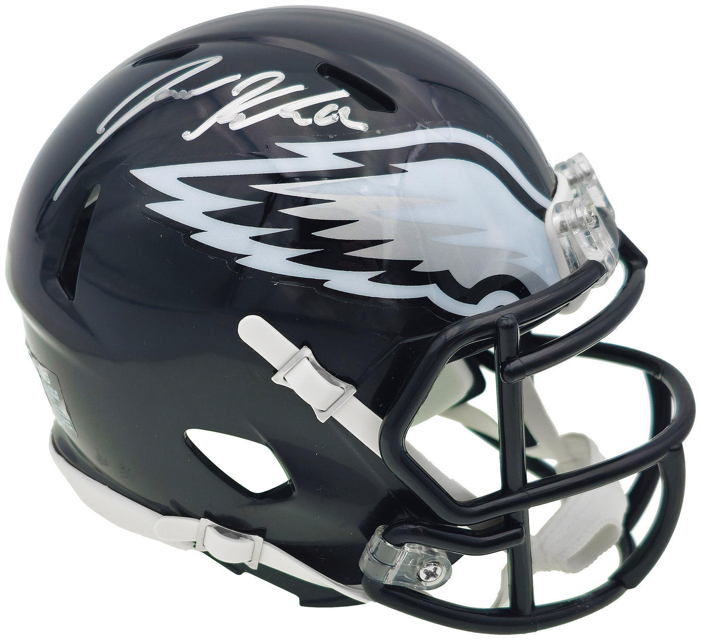 Jason Kelce Autographed Philadelphia Eagles Black Speed Mini Helmet Beckett BAS QR Stock #232726