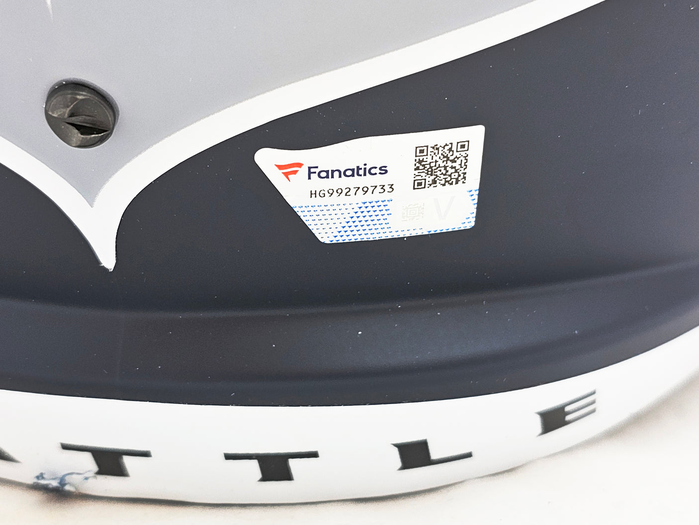 Chris Carson Autographed Seattle Seahawks Blue Full Size Speed Helmet Fanatics Holo Stock #216807