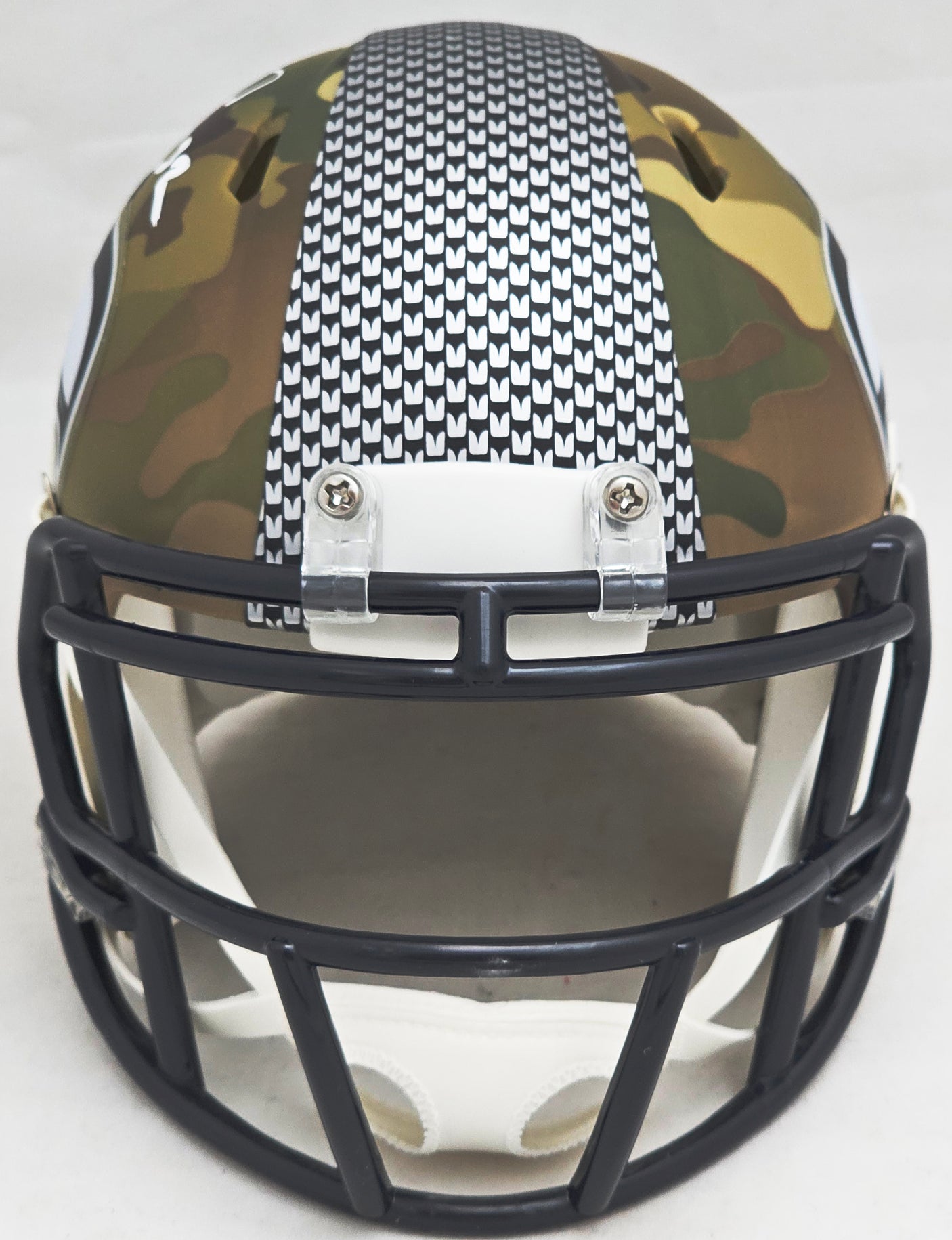 Chris Carson Autographed Seattle Seahawks Camo Speed Mini Helmet Fanatics Holo Stock #216814