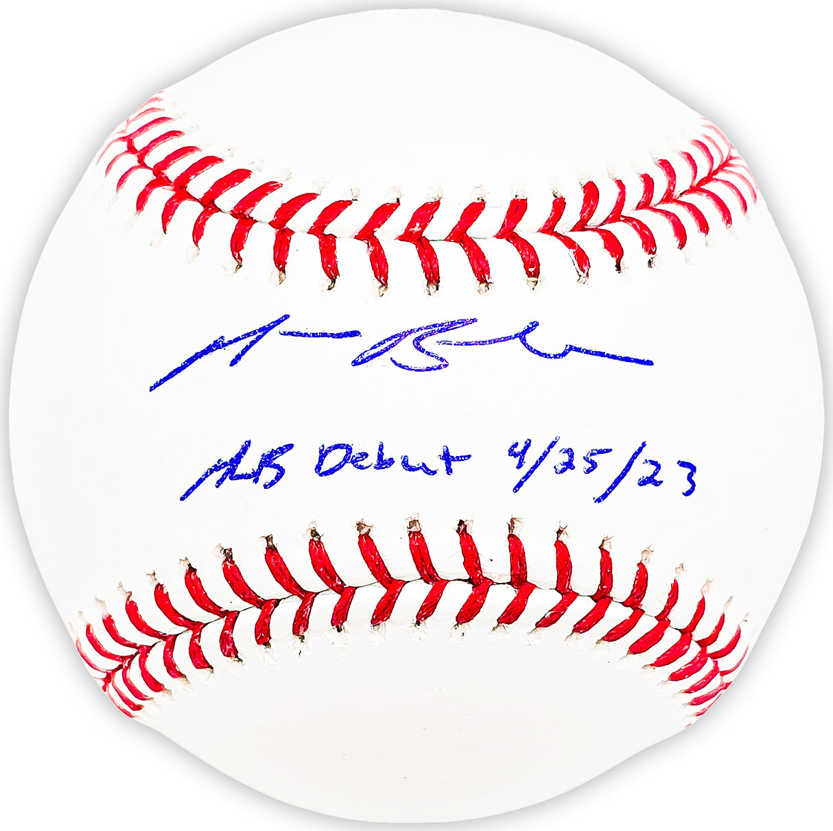 Michael Busch Autographed Baseball Chicago Cubs "MLB Debut 4/25/23" Beckett BAS Witness Stock #216943
