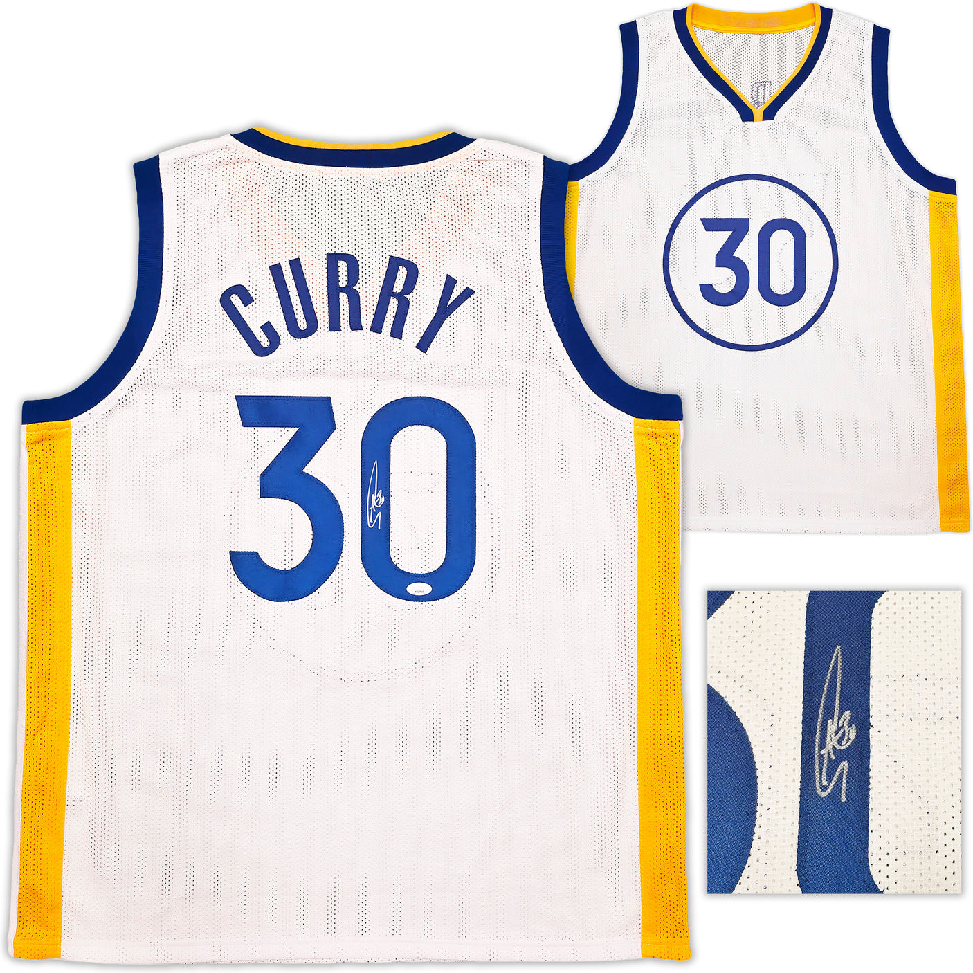 Golden State Warriors Stephen Curry Autographed White Jersey JSA Stock #246198