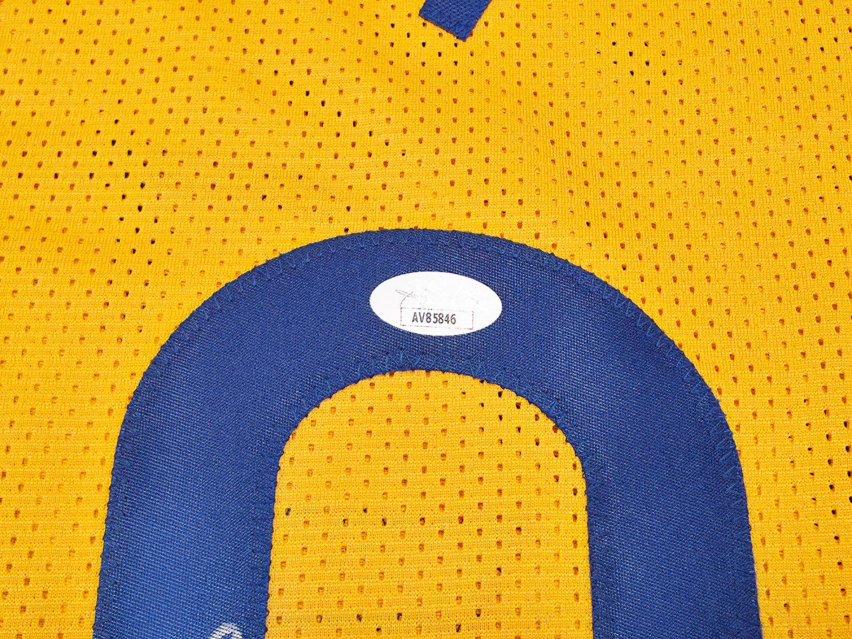 Golden State Warriors Stephen Curry Autographed Yellow Jersey JSA Stock #246197