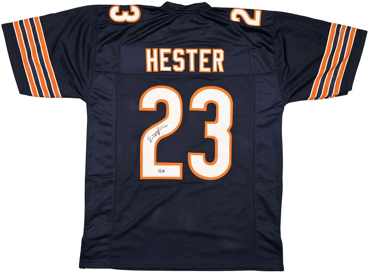 Chicago Bears Devin Hester Autographed Blue Jersey Beckett BAS QR Stock #248798