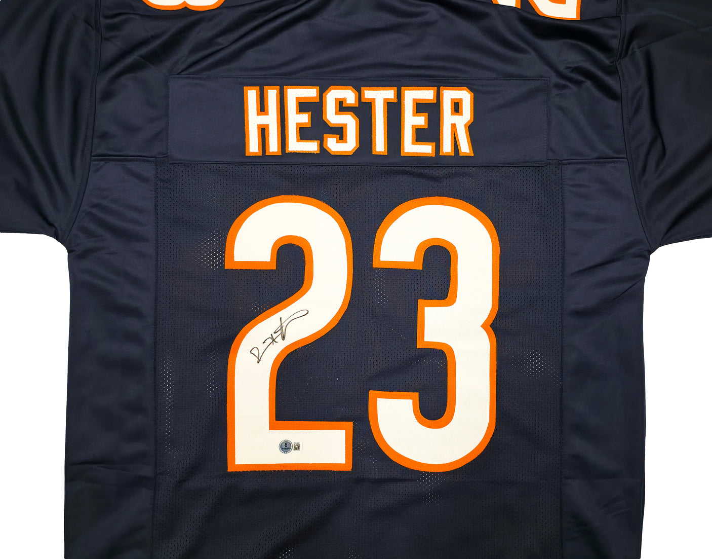 Chicago Bears Devin Hester Autographed Blue Jersey Beckett BAS QR Stock #248798