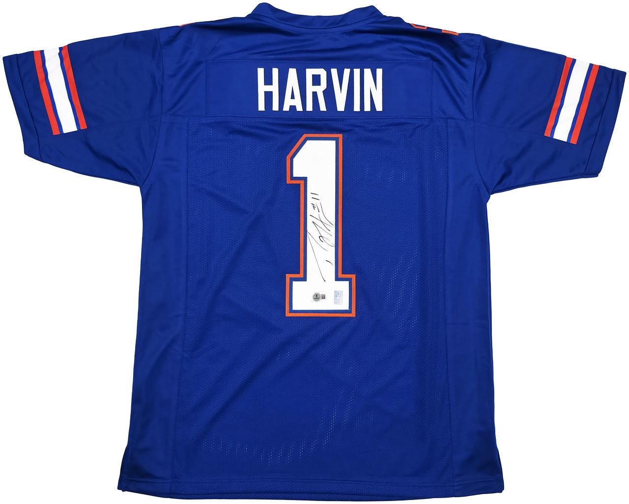 Florida Gators Percy Harvin Autographed Blue Jersey "#11" Beckett BAS QR Stock #246193