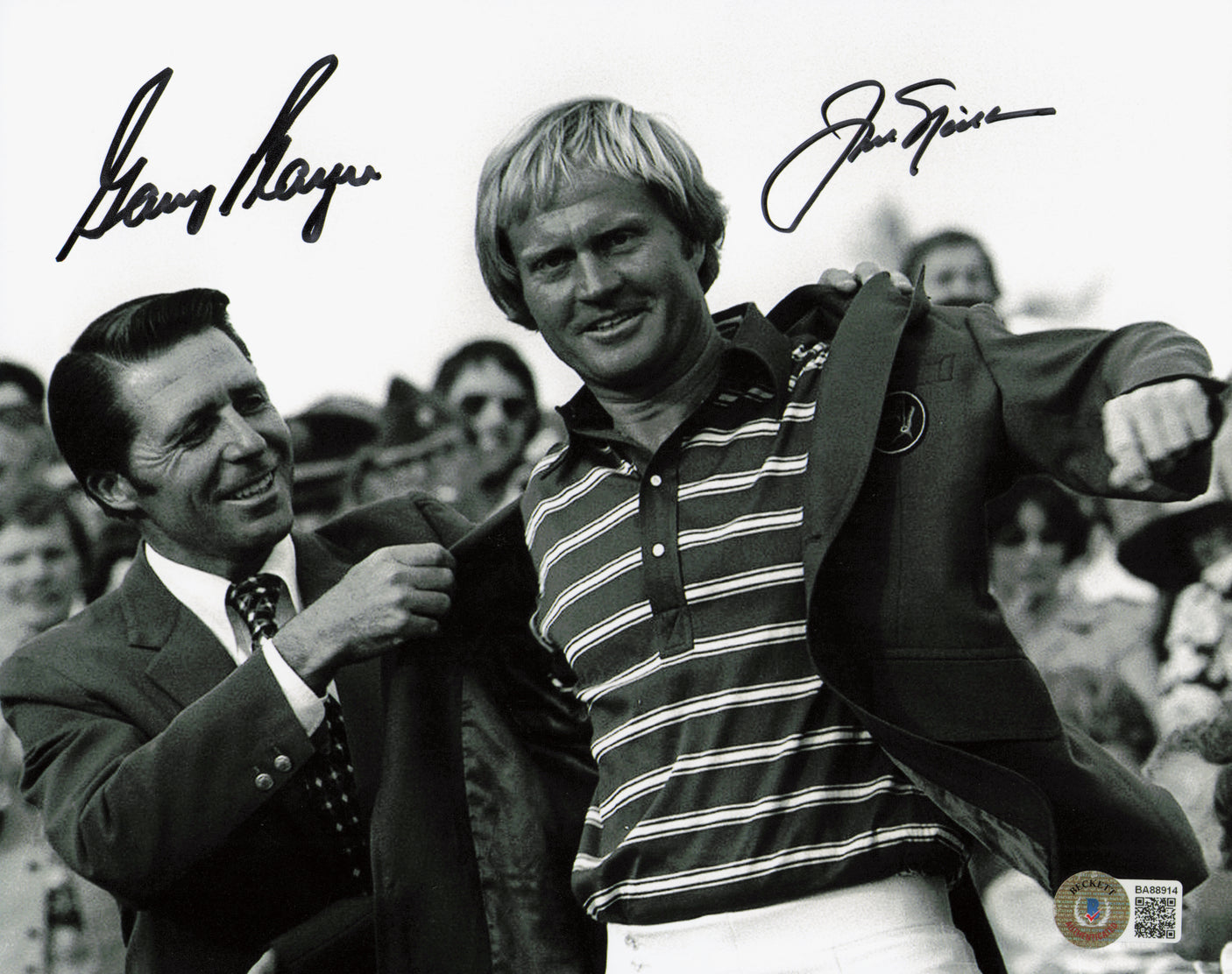 Jack Nicklaus & Gary Player Autographed 8x10 Photo Golf Beckett BAS #BA88914