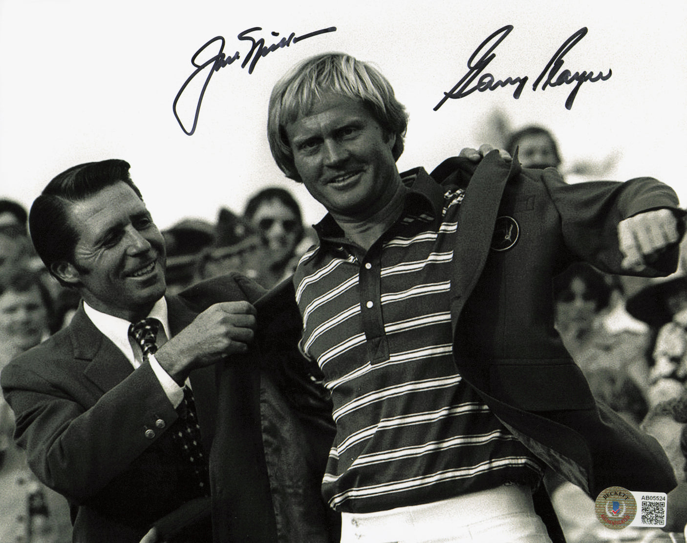 Jack Nicklaus & Gary Player Autographed 8x10 Photo Golf Beckett BAS #AB05524