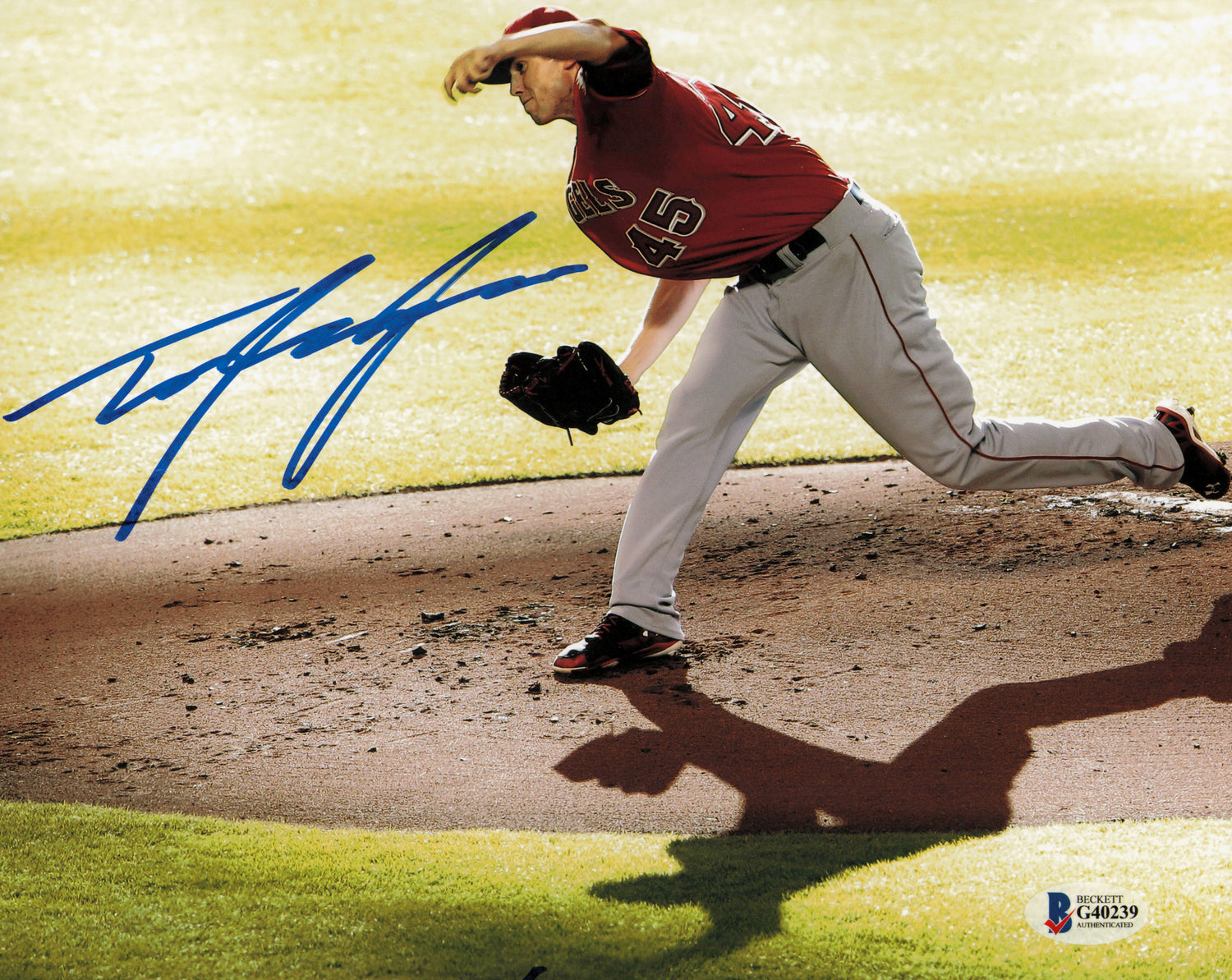 Tyler Skaggs Autographed 8x10 Photo California Angels Beckett BAS #G40239