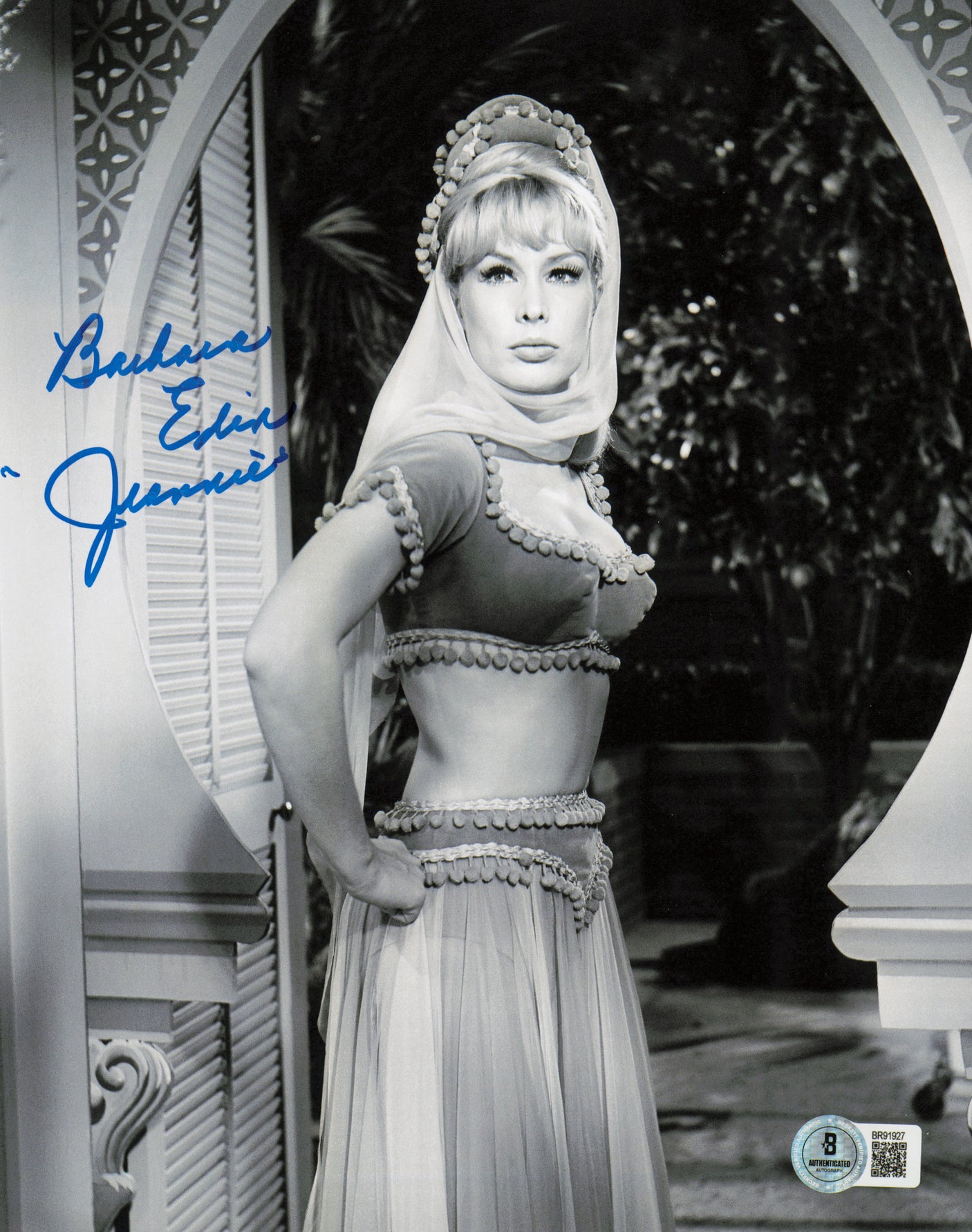 Barbara Eden Autographed 8x10 Photo I Dream of Jeanie Beckett BAS QR #BR91927