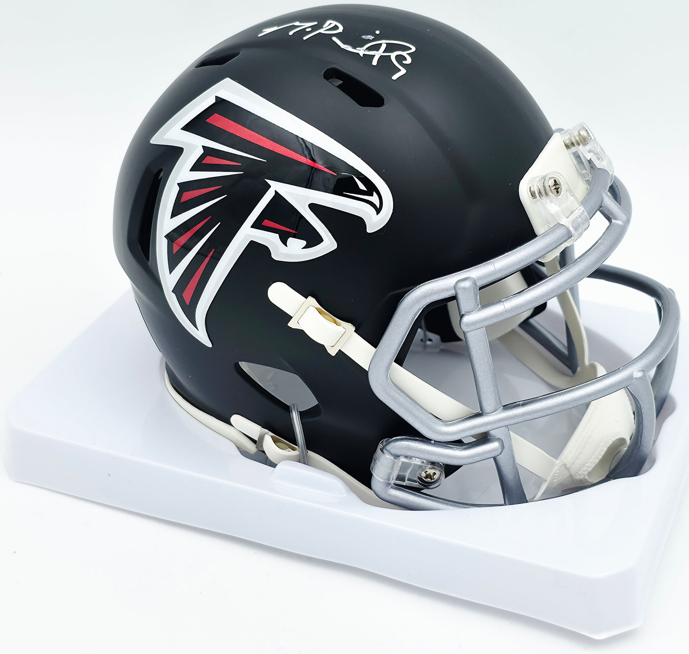 Michael Penix Jr. Autographed Atlanta Falcons Black Speed Mini Helmet Beckett BAS Witness #2W906733