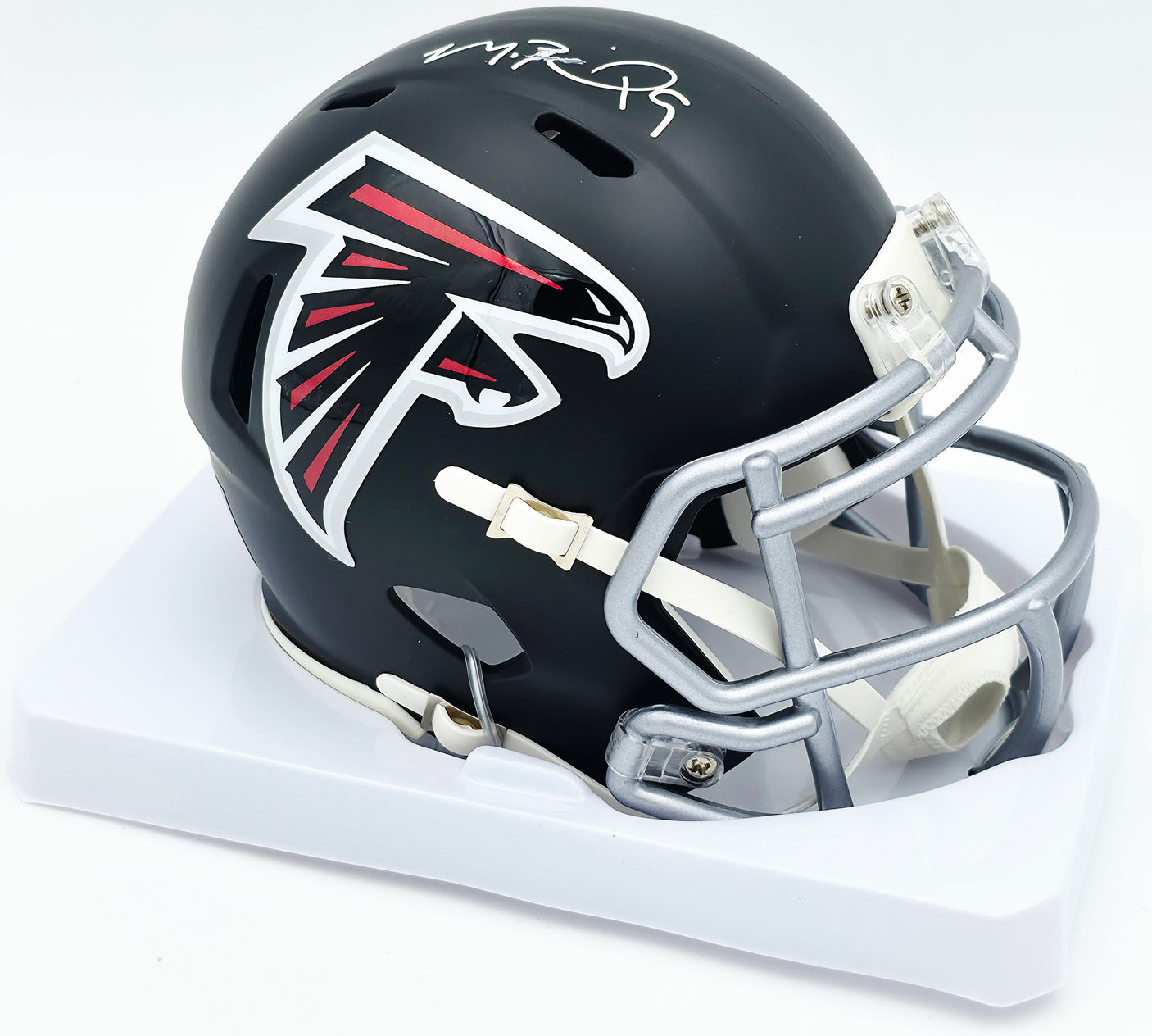Michael Penix Jr. Autographed Atlanta Falcons Black Speed Mini Helmet Beckett BAS Witness #2W906732