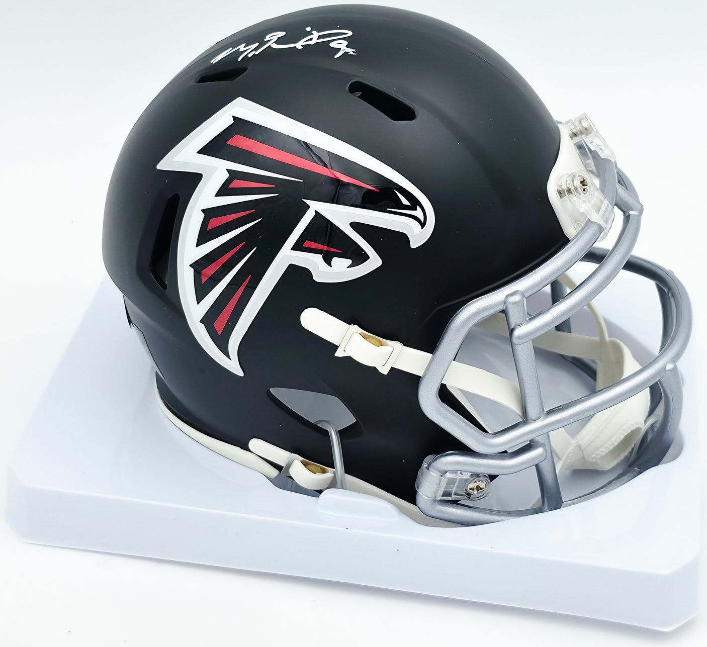 Michael Penix Jr. Autographed Atlanta Falcons Black Speed Mini Helmet Beckett BAS Witness #2W906714