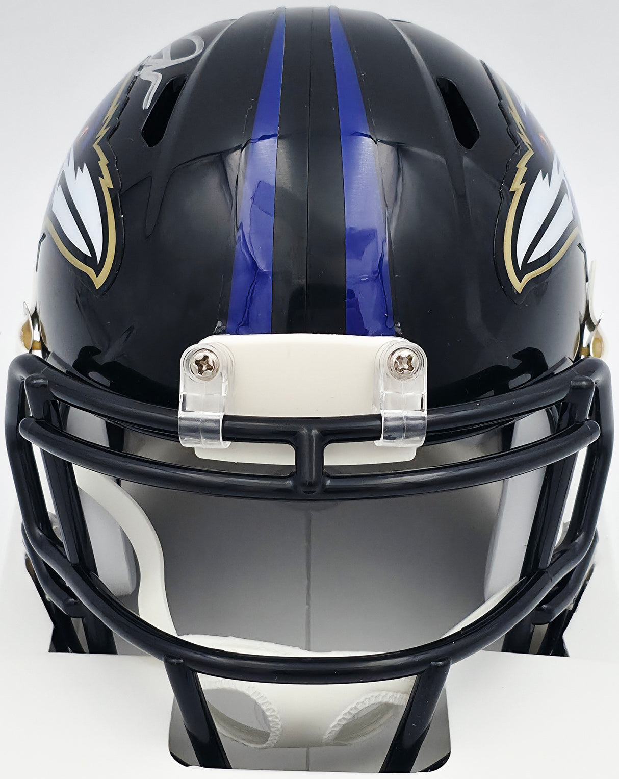 Terrell Suggs Autographed Baltimore Ravens Black Speed Mini Helmet Beckett BAS Witness #2W637321