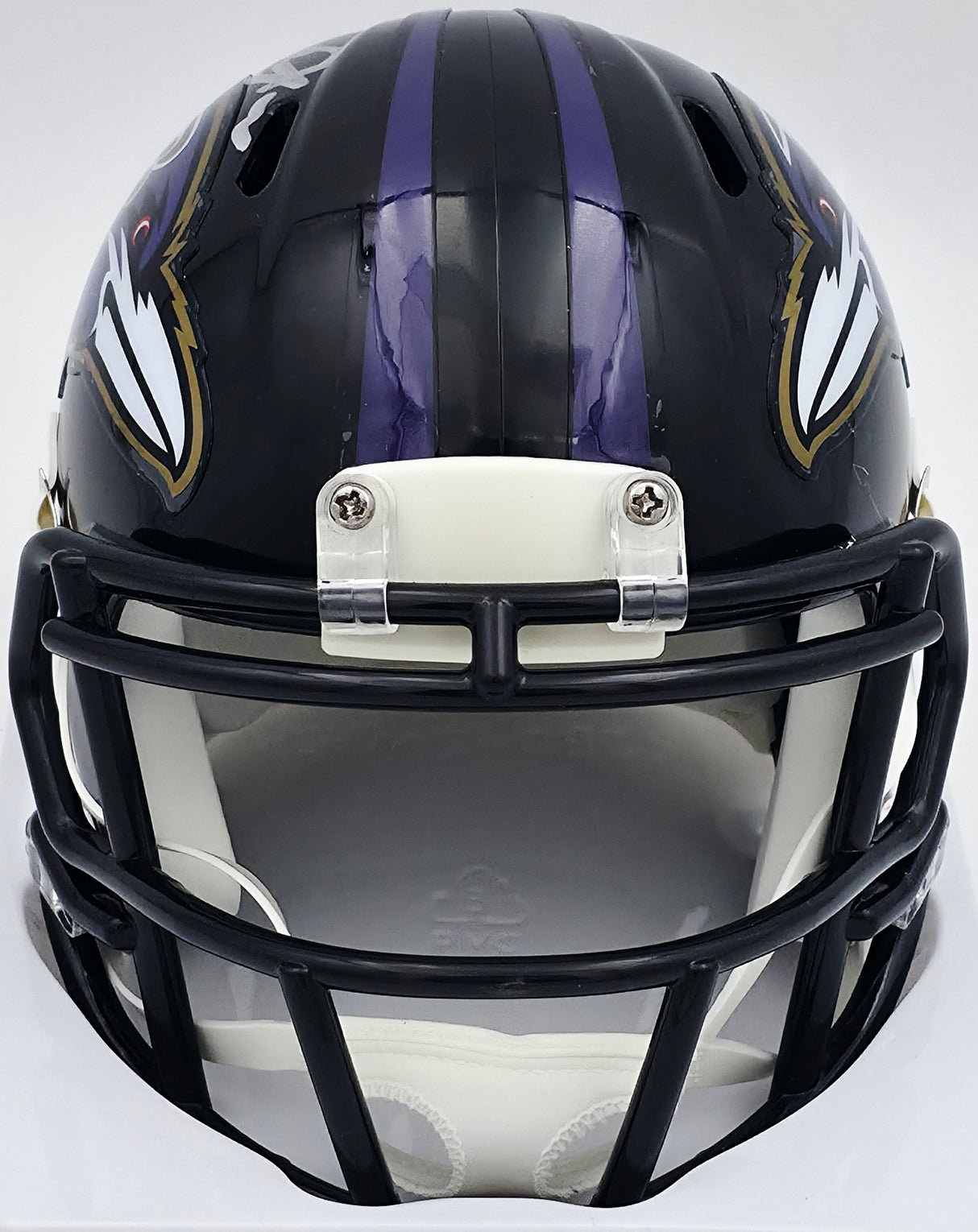 Terrell Suggs Autographed Baltimore Ravens Black Speed Mini Helmet Beckett BAS Witness #2W637289