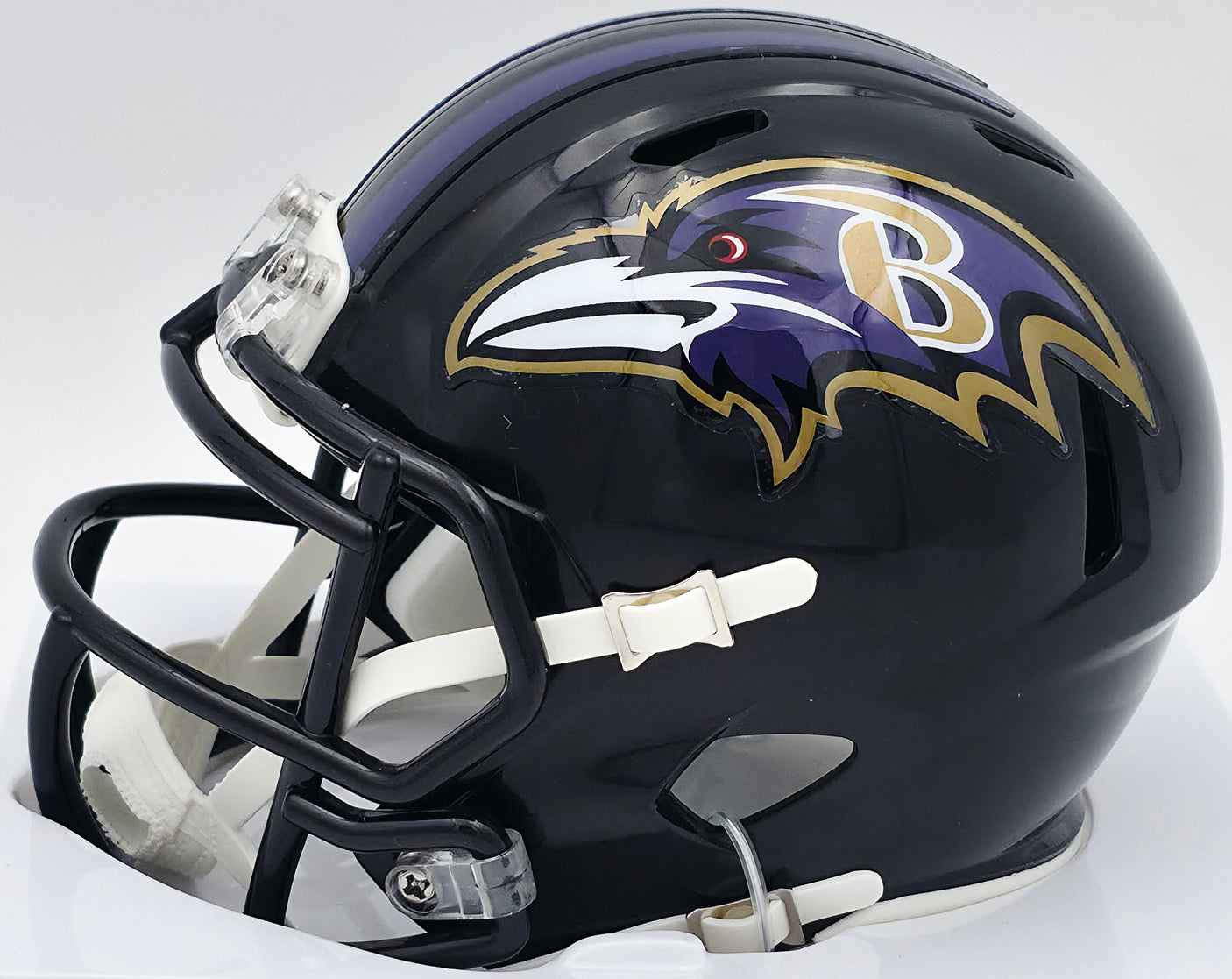 Terrell Suggs Autographed Baltimore Ravens Black Speed Mini Helmet Beckett BAS Witness #2W637289