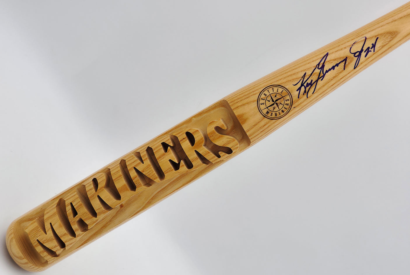 Ken Griffey Jr. Autographed Baseball Bat Seattle Mariners "#24" Beckett BAS QR #BL93389