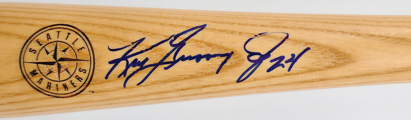 Ken Griffey Jr. Autographed Baseball Bat Seattle Mariners "#24" Beckett BAS QR #BL93389