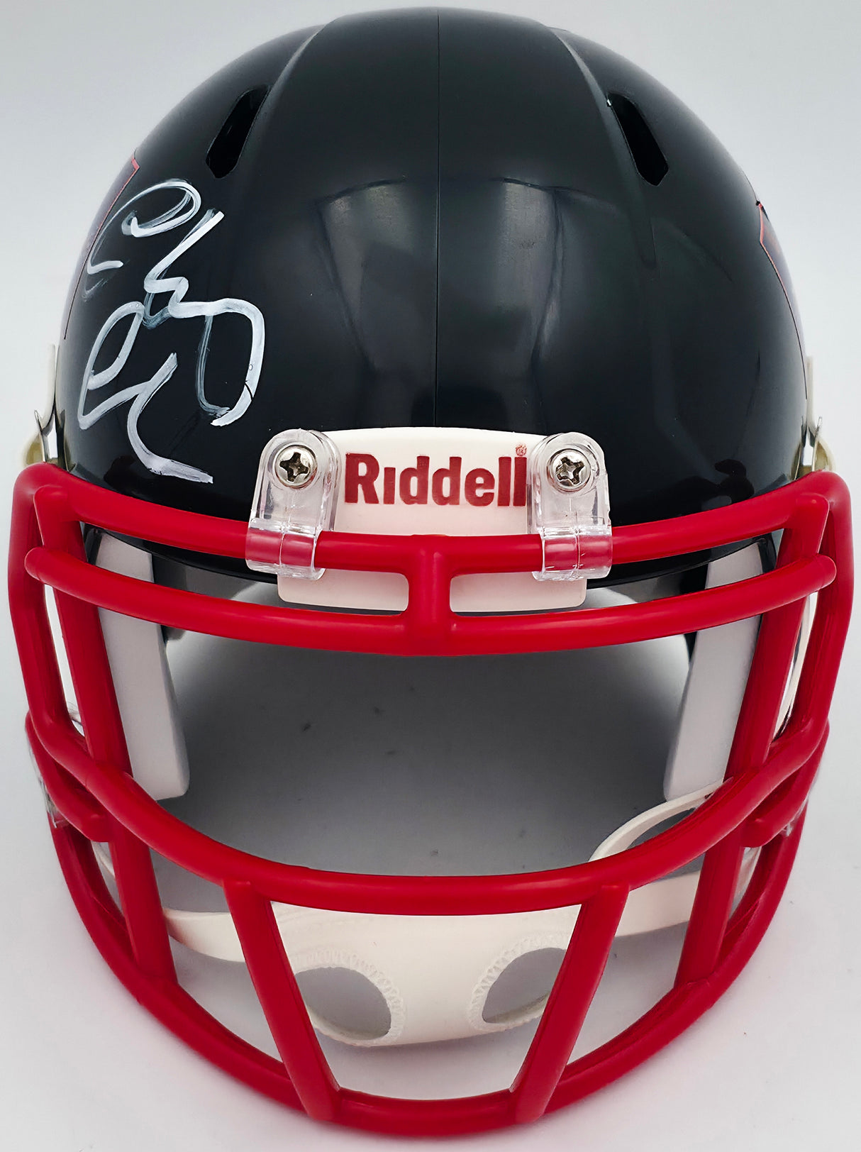 Chevy Chase Autographed Christmas Vacation Black Speed Mini Helmet Beckett BAS QR #AD34290