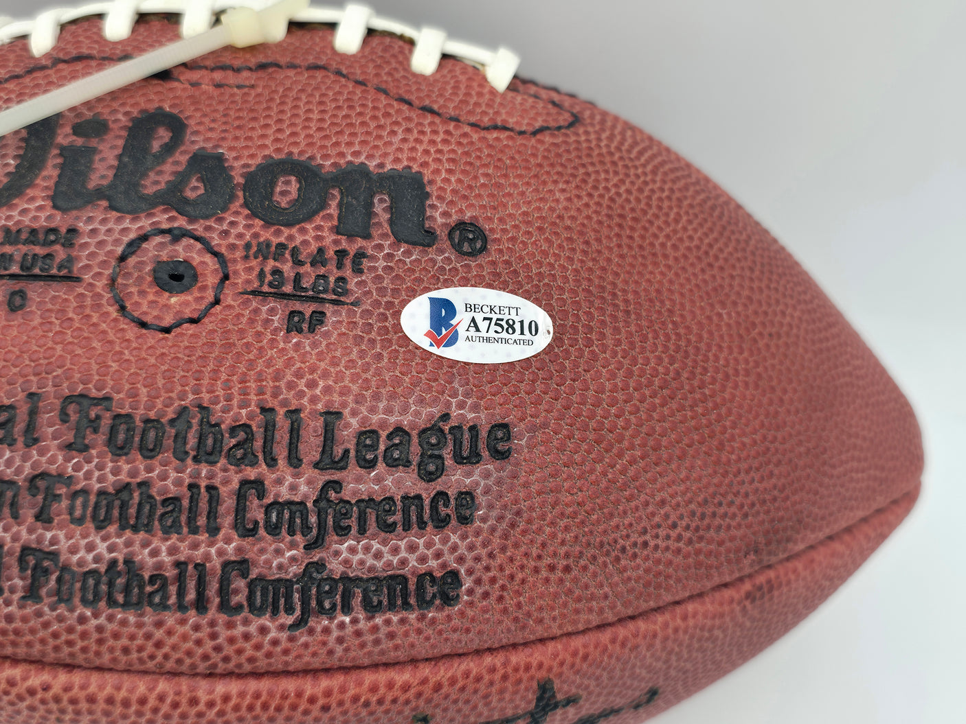 Johnny Unitas & Joe Montana Autographed Official NFL Leather Game Football Beckett BAS #A75810