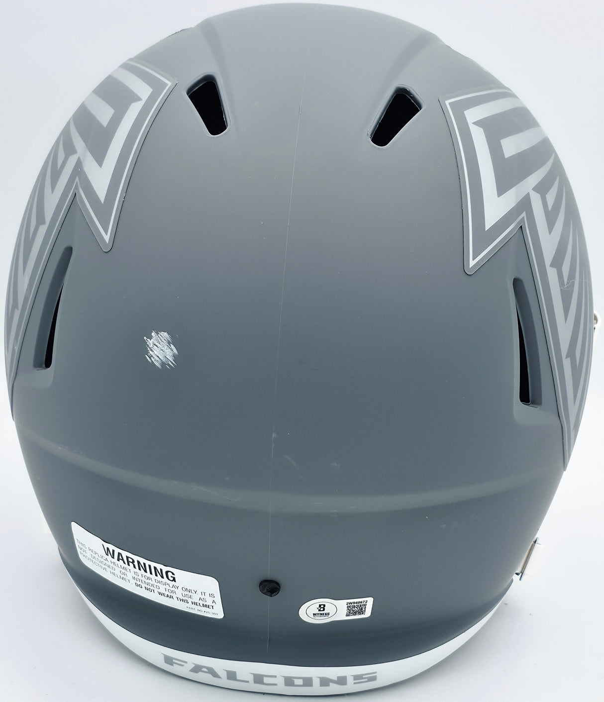 Michael Vick Autographed Philadelphia Eagles Slate Gray Full Size Replica Speed Helmet Beckett BAS Witness #2W94672