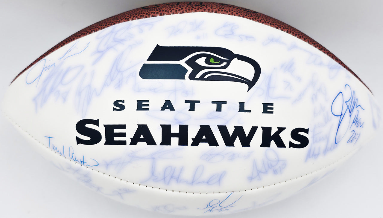 2005 Seattle Seahawks Team Autographed Football NFC Champions With 68 Signatures SKU #243796