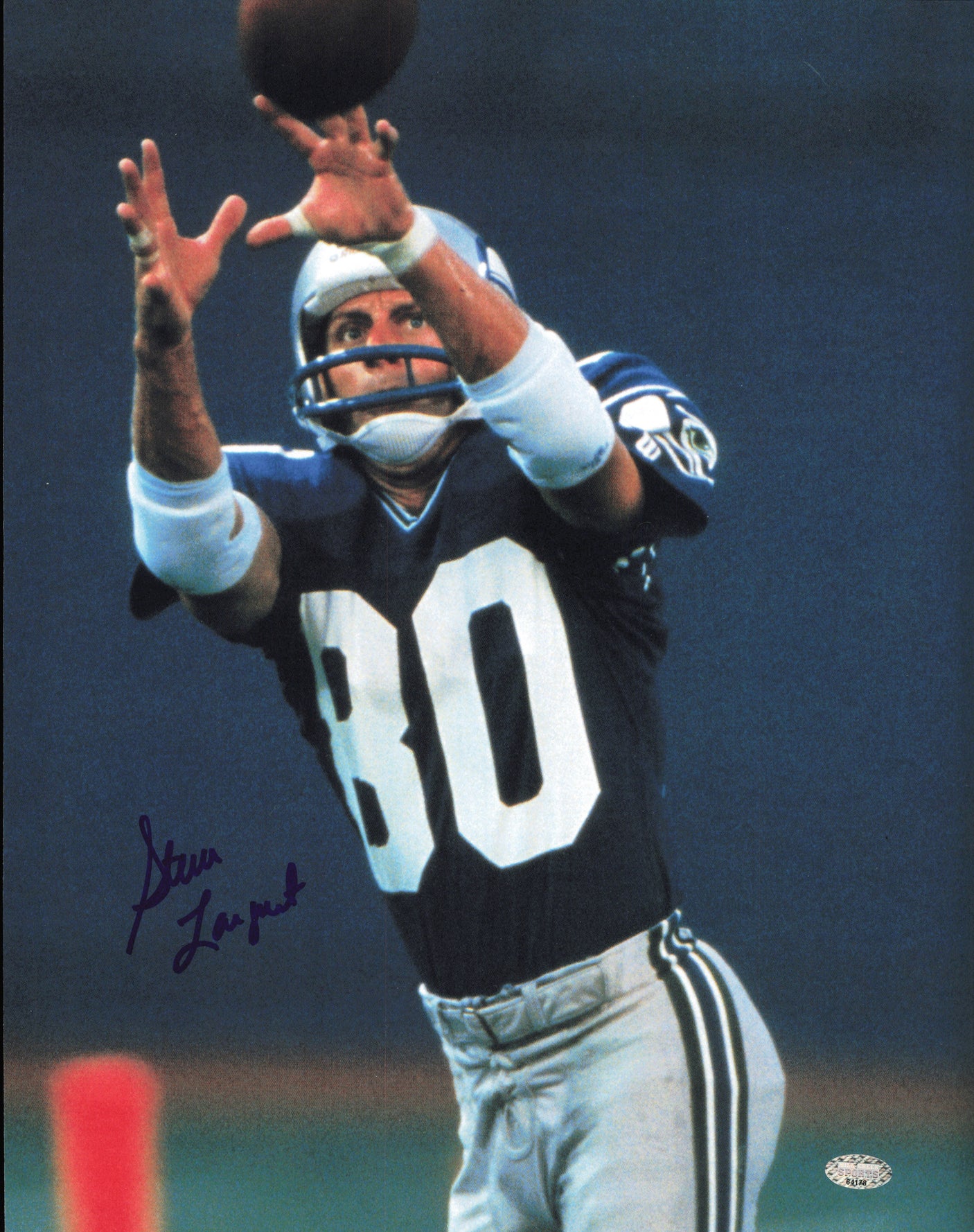Steve Largent Autographed 11x14 Photo Seattle Seahawks "HOF 95" MCS Holo #64178