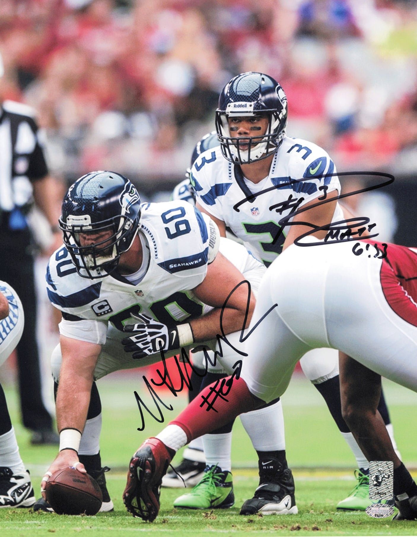 Russell Wilson Autographed 11x14 Photo Seattle Seahawks RW Holo #36609
