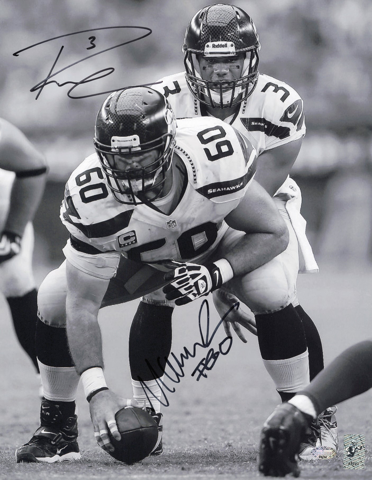 Russell Wilson Autographed 11x14 Photo Seattle Seahawks RW Holo #42722