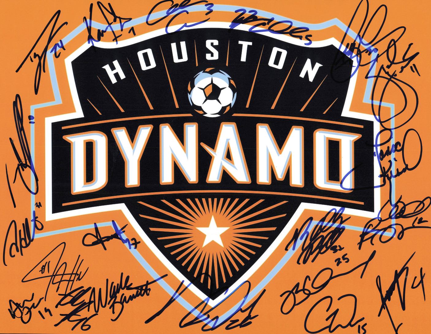 Houston Dynamo Team Signed Autographed 11x14 Photo SKU #244017