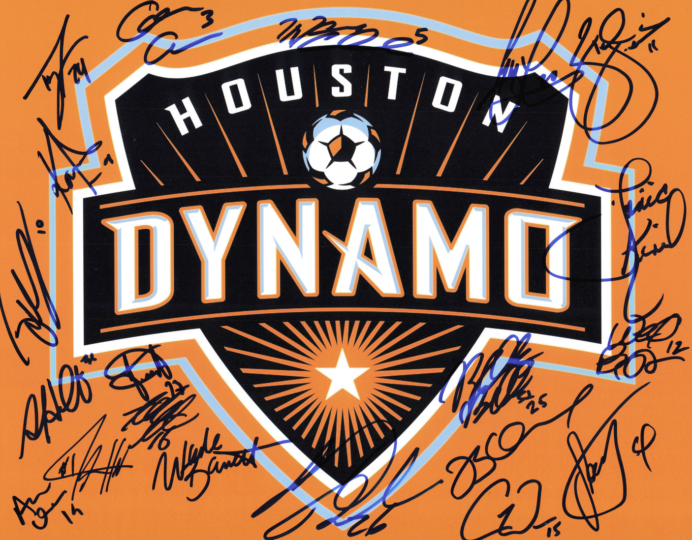 Houston Dynamo Team Signed Autographed 11x14 Photo SKU #244018