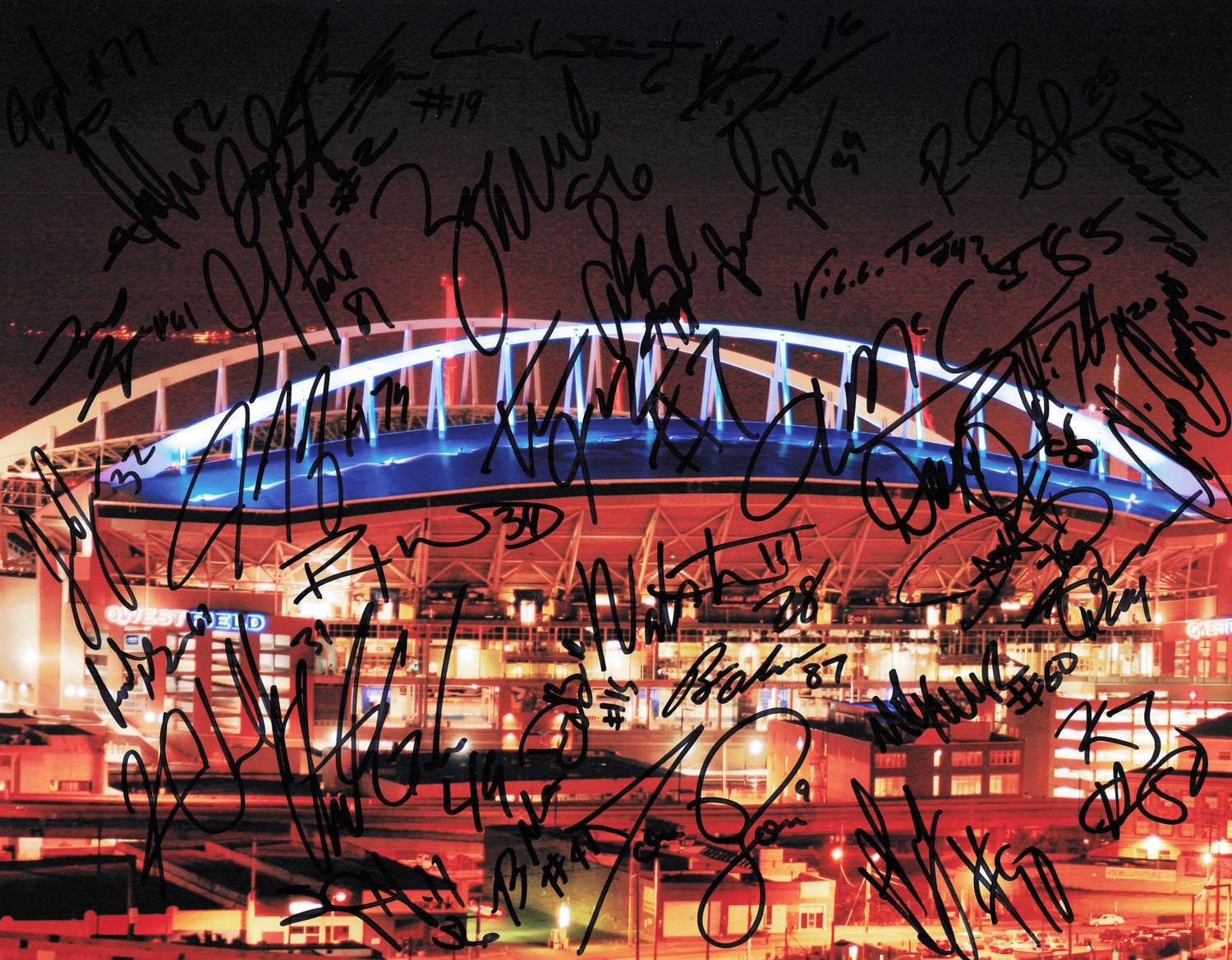 2012 Seattle Seahawks Team Signed Autographed 11x14 Photo With Kam Chancellor & Richard Sherman SKU #244022