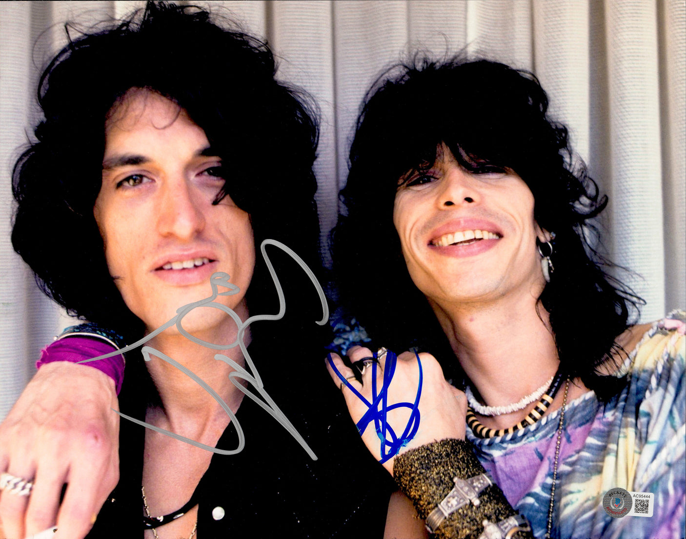 Steven Tyler & Joe Perry Autographed 11x14 Photo Aerosmith Band Beckett BAS #AC95444