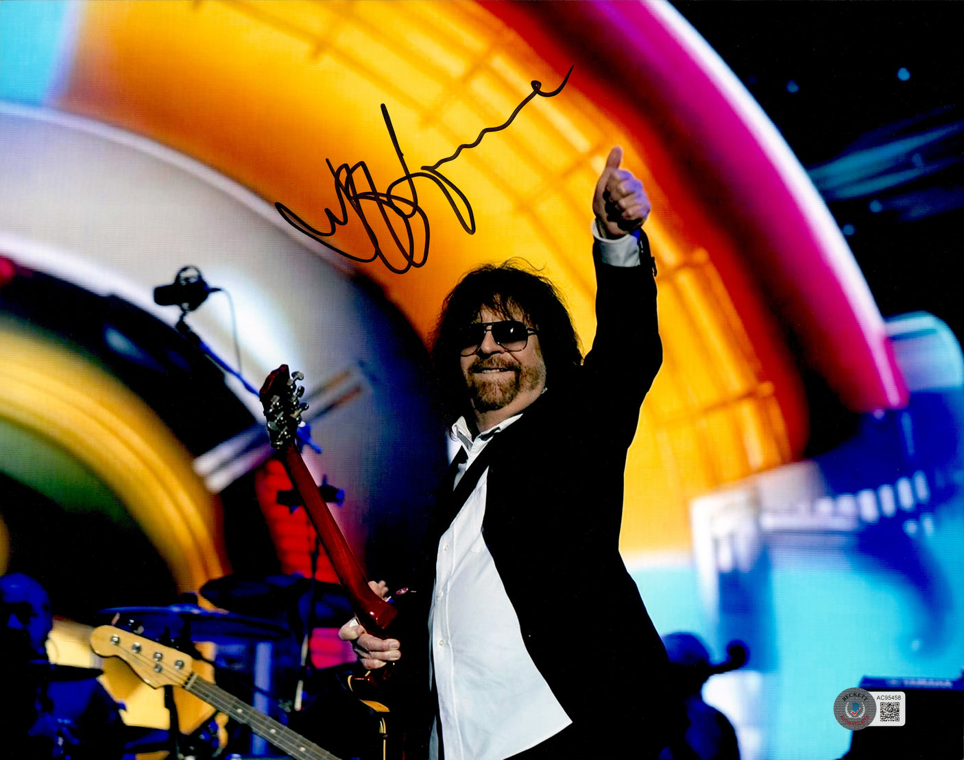 Jeff Lynne Autographed 11x14 Photo Electric Light Orchestra ELO Band Beckett BAS #AC95458
