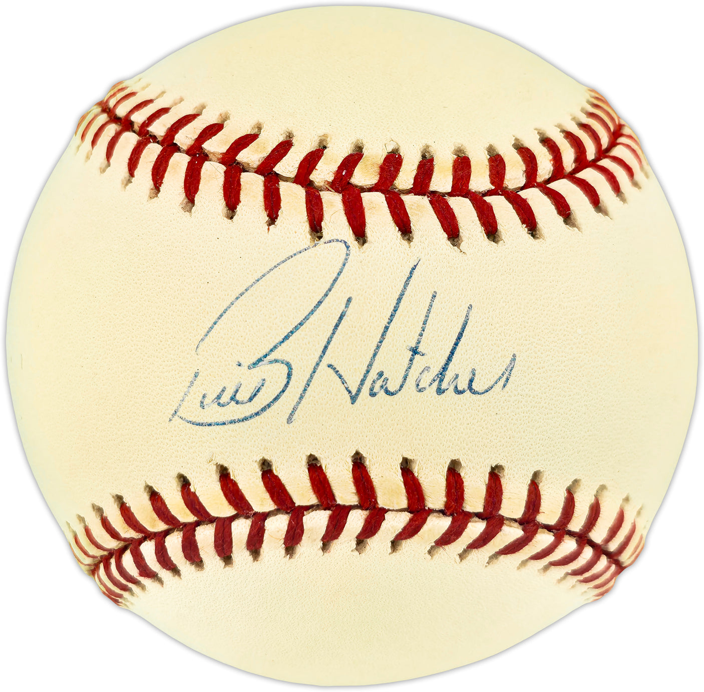 Billy Hatcher Autographed Official NL Baseball Cincinnati Reds, Chicago Cubs Beckett BAS QR #BR51150