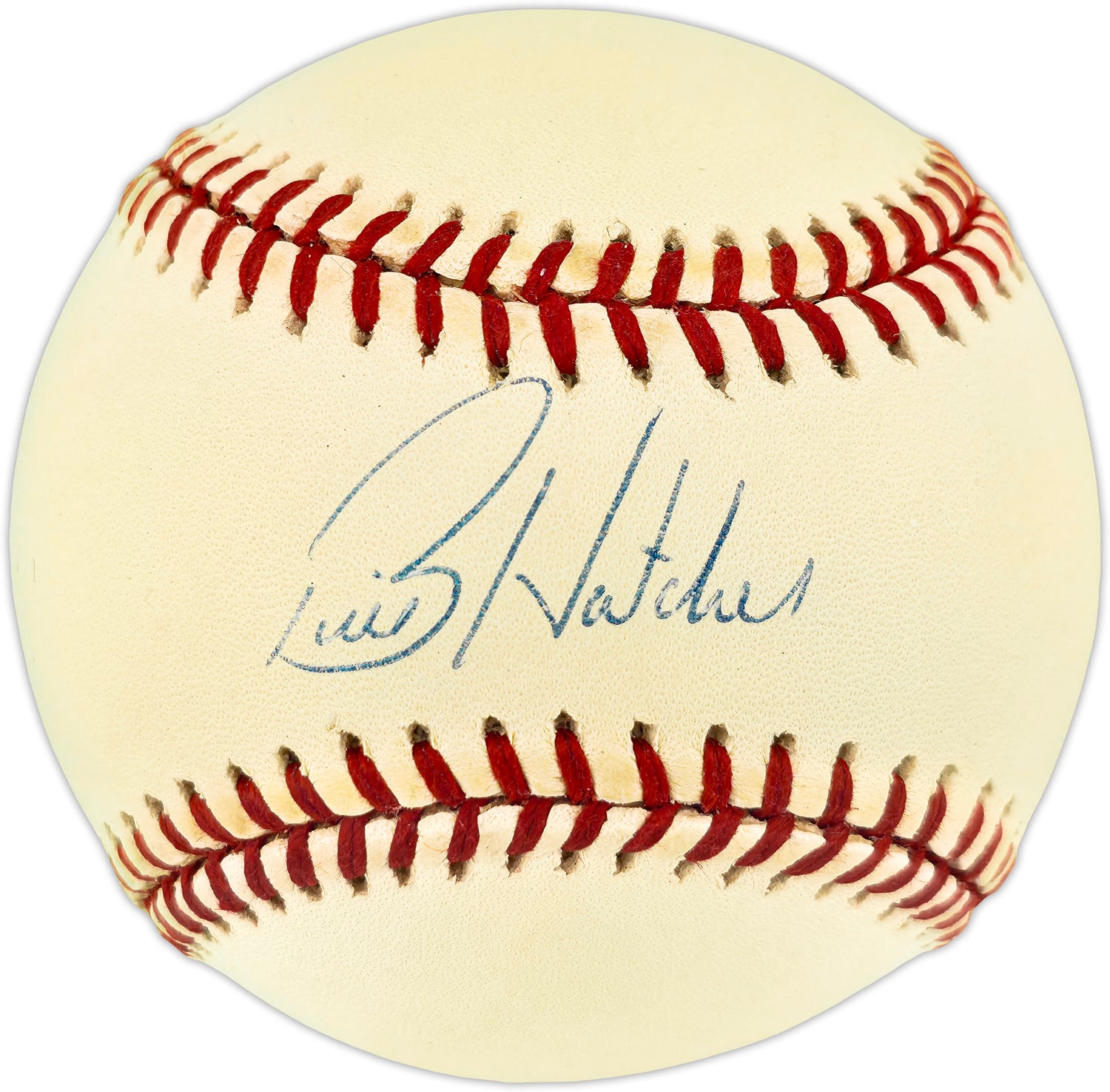 Billy Hatcher Autographed Official NL Baseball Cincinnati Reds, Chicago Cubs Beckett BAS QR #BR51150