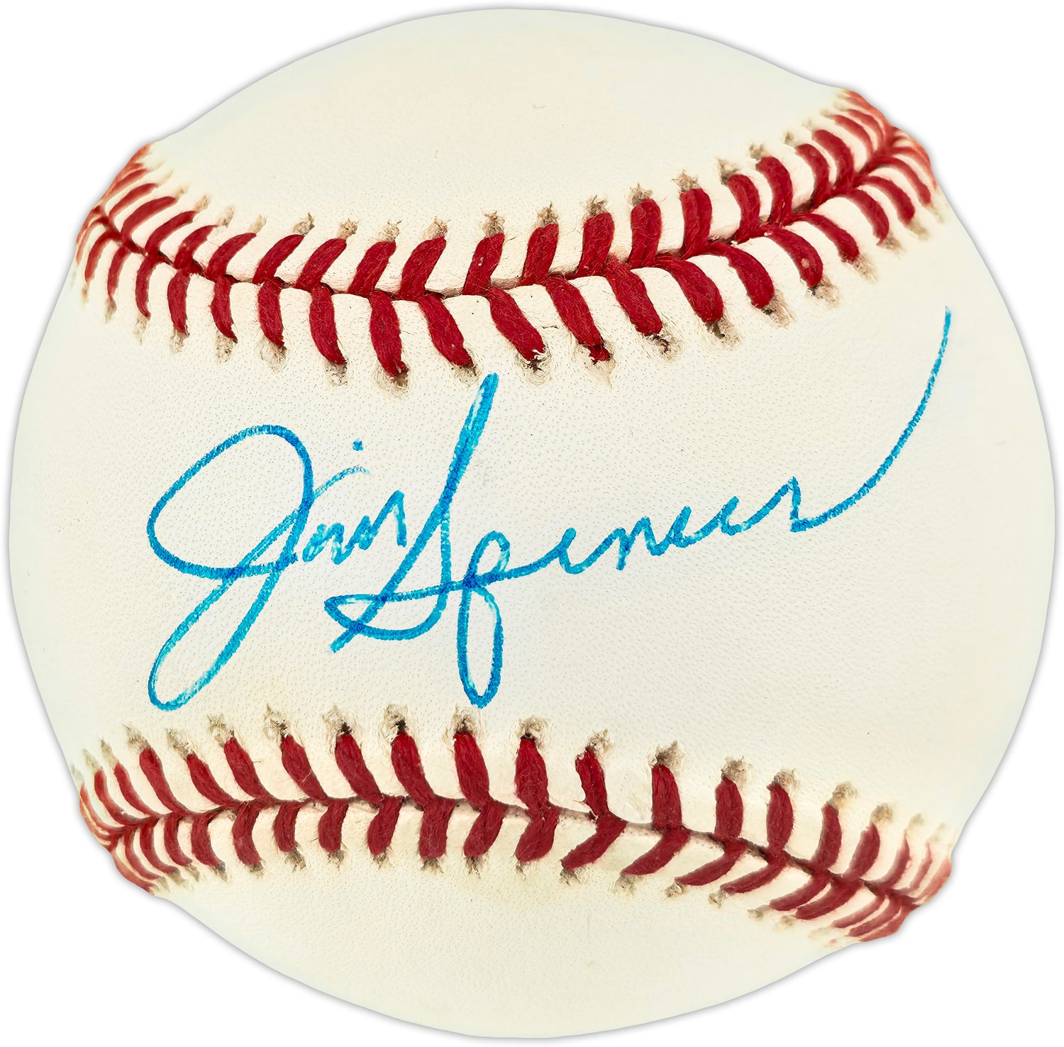 Jim Spencer Autographed Official AL Baseball New York Yankees Beckett BAS QR #BR51180