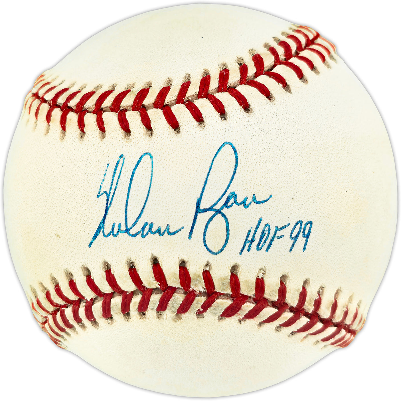 Nolan Ryan Autographed Official AL Baseball Texas Rangers, Los Angeles Angels "HOF 99" Beckett BAS QR #BR51270
