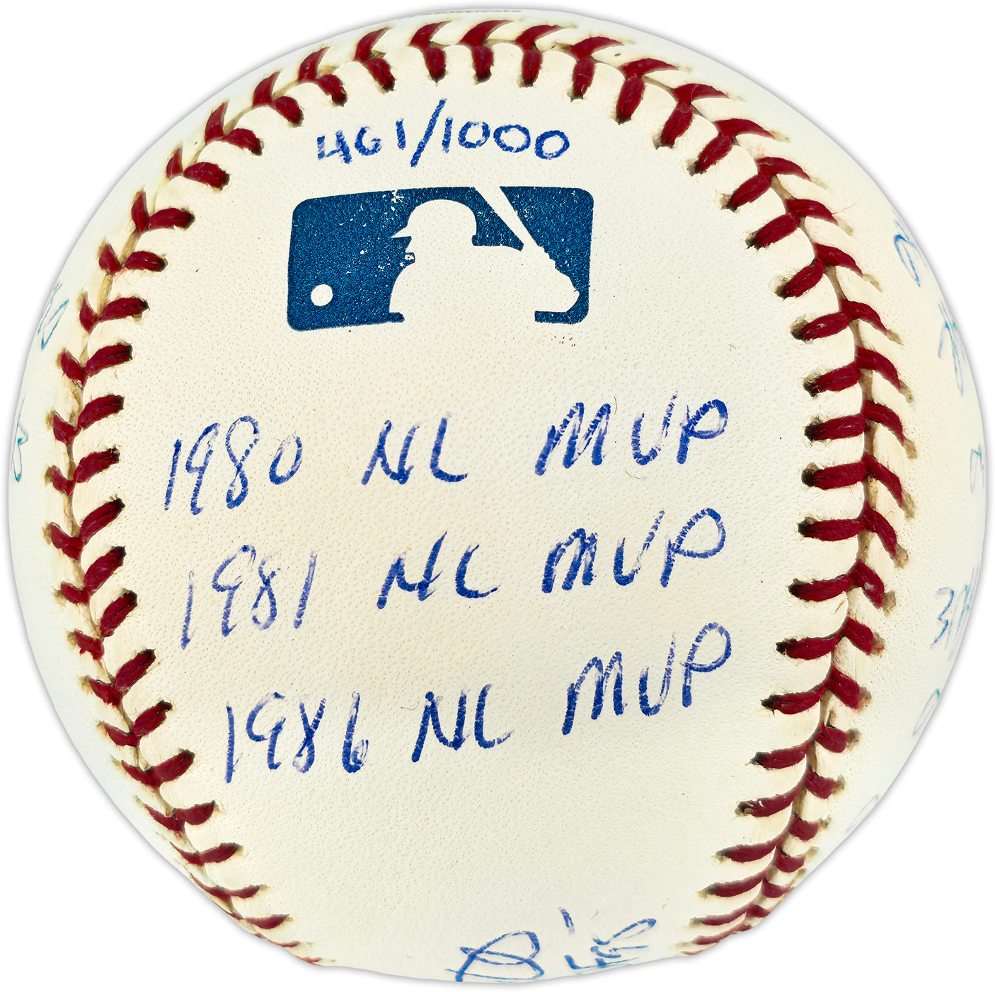 Mike Schmidt Autographed Official MLB Baseball Philadelphia Phillies Statball With 16 Stats #461/1000 Beckett BAS #AE16480