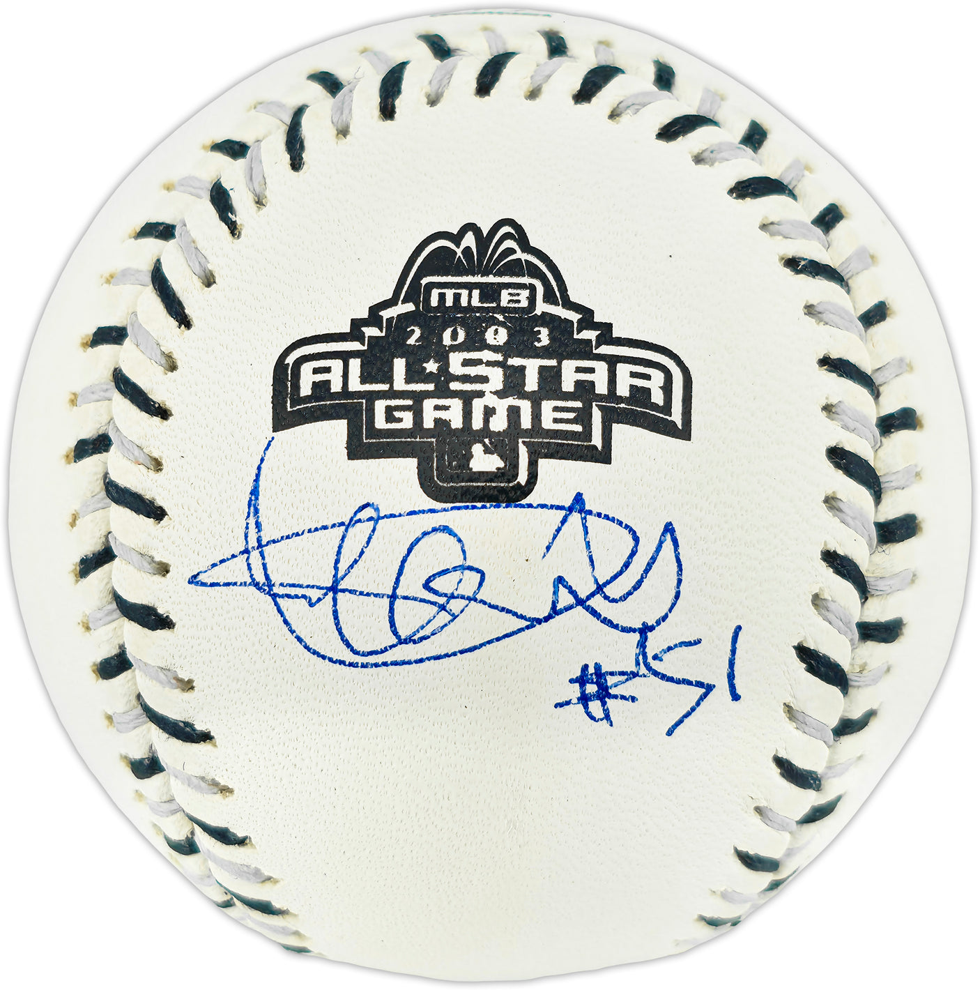 Ichiro Suzuki Autographed Official 2003 All Star Game Logo Baseball Seattle Mariners "#51" IS Holo & Beckett BAS Witness #2W996197