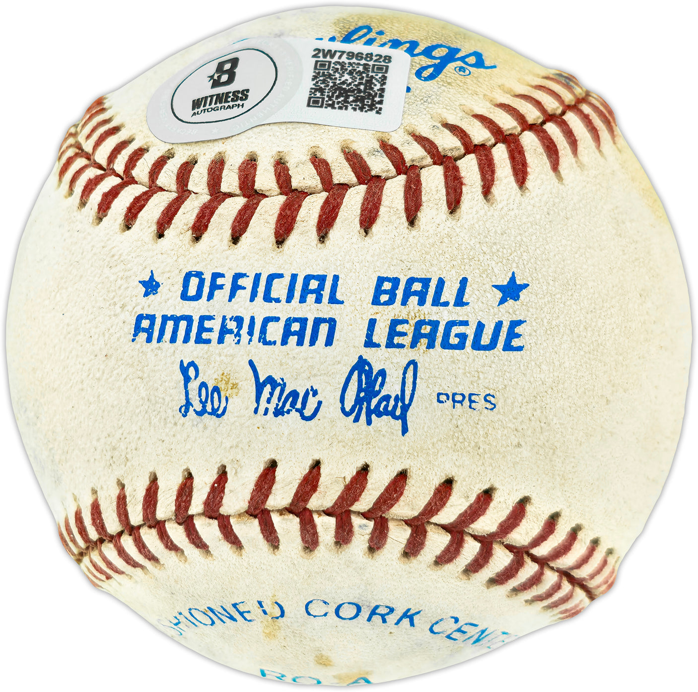 Ken Griffey Sr. Autographed Official Game Used MacPhail AL Baseball New York Yankees Beckett BAS Witness #2W796828