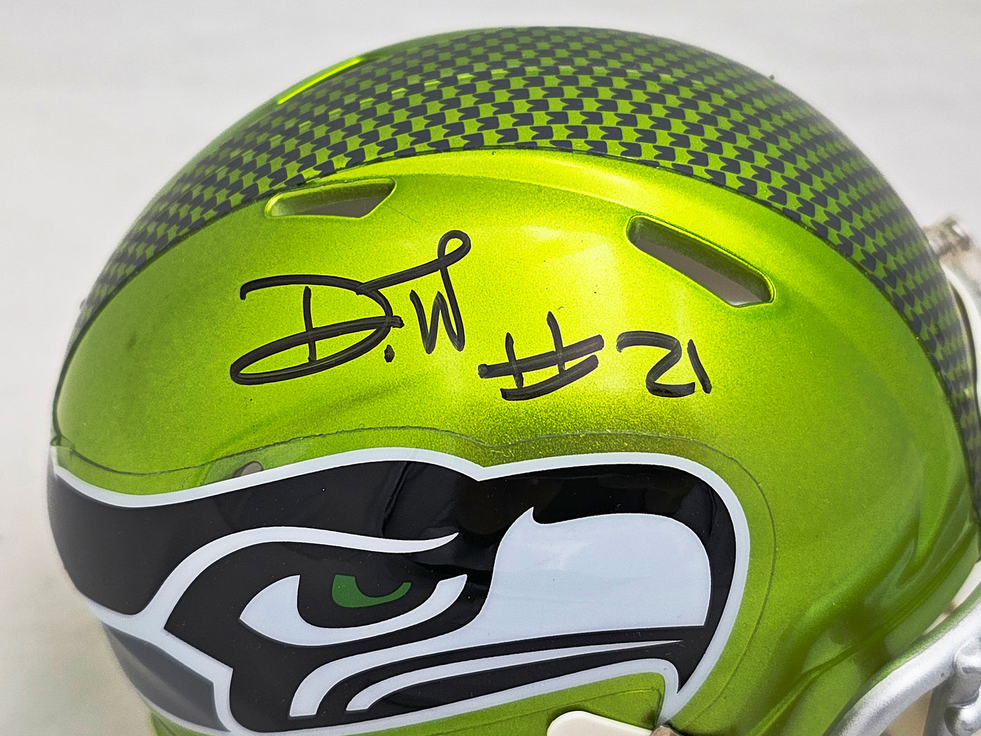 Devon Witherspoon Autographed Seattle Seahawks Flash Green Speed Mini Helmet MCS Holo Stock #216009