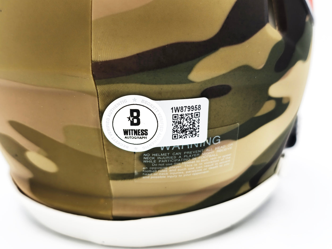 Richard Dent Autographed Chicago Bears Camo Speed Mini Helmet "HOF 11" Beckett BAS Witness Stock #230261