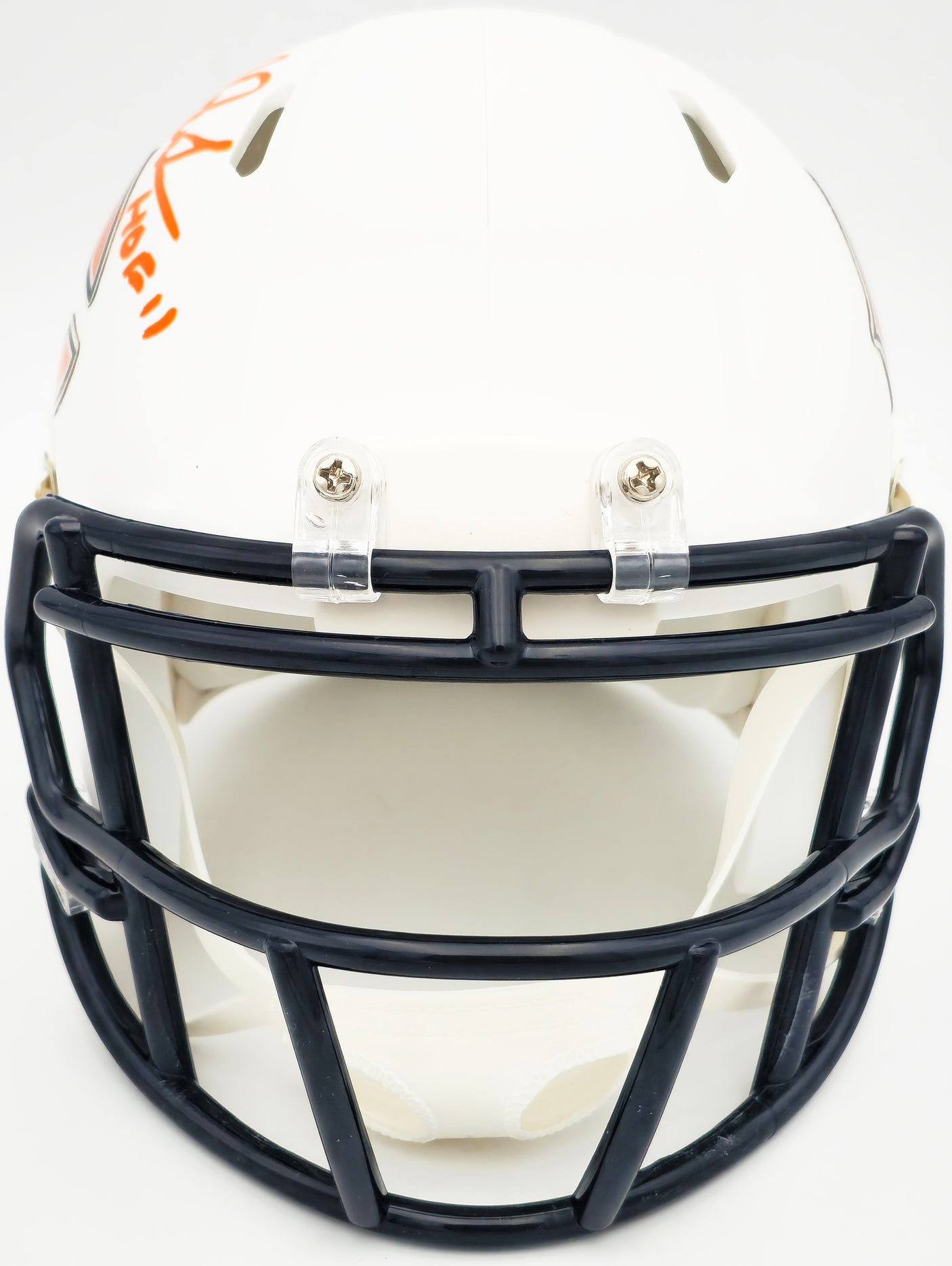 Richard Dent Autographed Chicago Bears Flat Matte White Speed Mini Helmet "HOF 11" Beckett BAS Witness Stock #230287