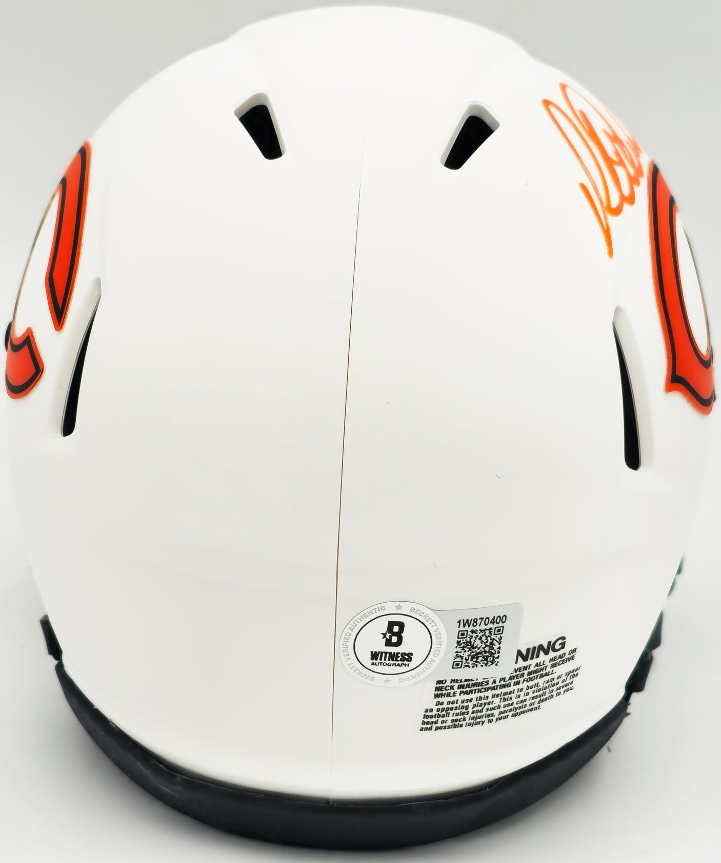 Richard Dent Autographed Chicago Bears Lunar Eclipse White Speed Mini Helmet "MVP XX" Beckett BAS Witness Stock #230265
