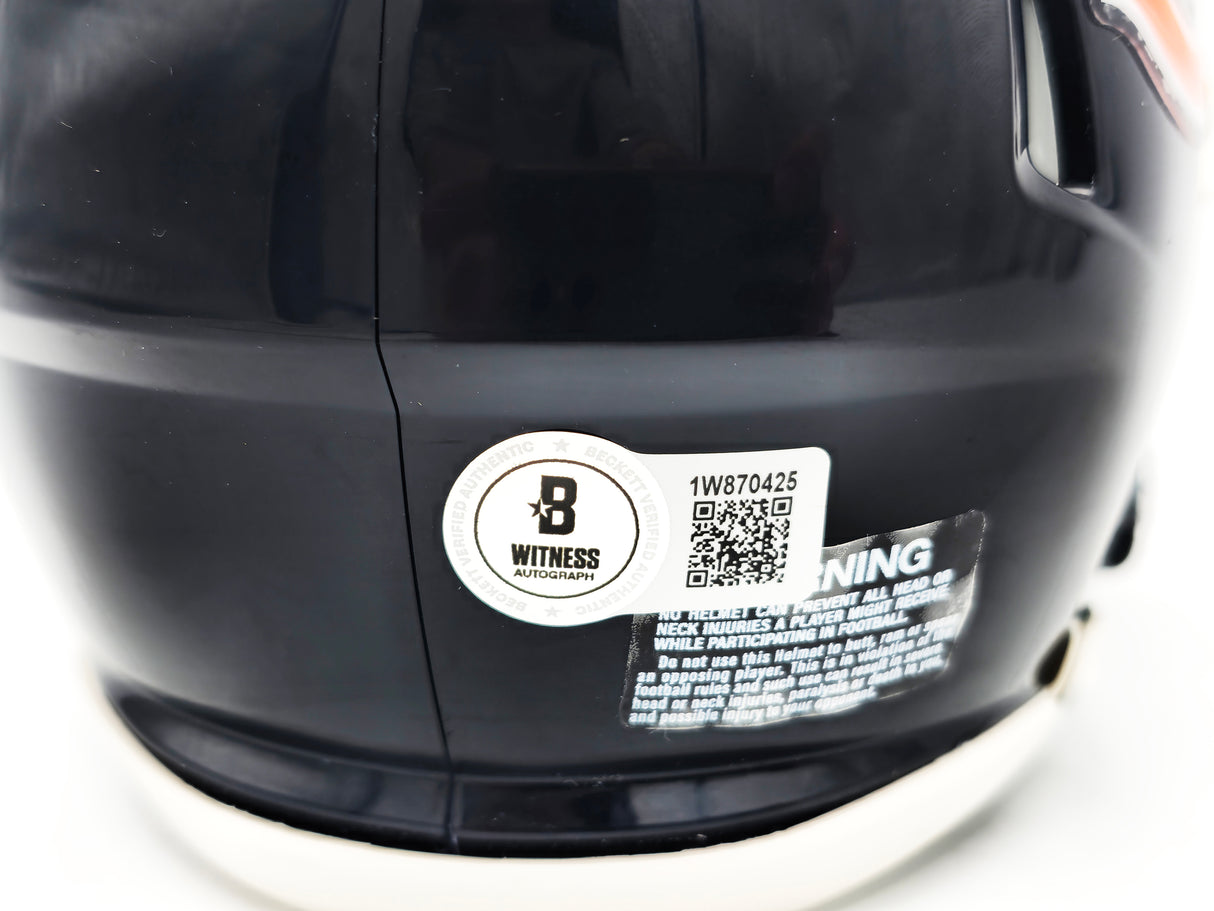 Richard Dent Autographed Chicago Bears Blue Speed Mini Helmet "MVP XX" Beckett BAS Witness Stock #230267