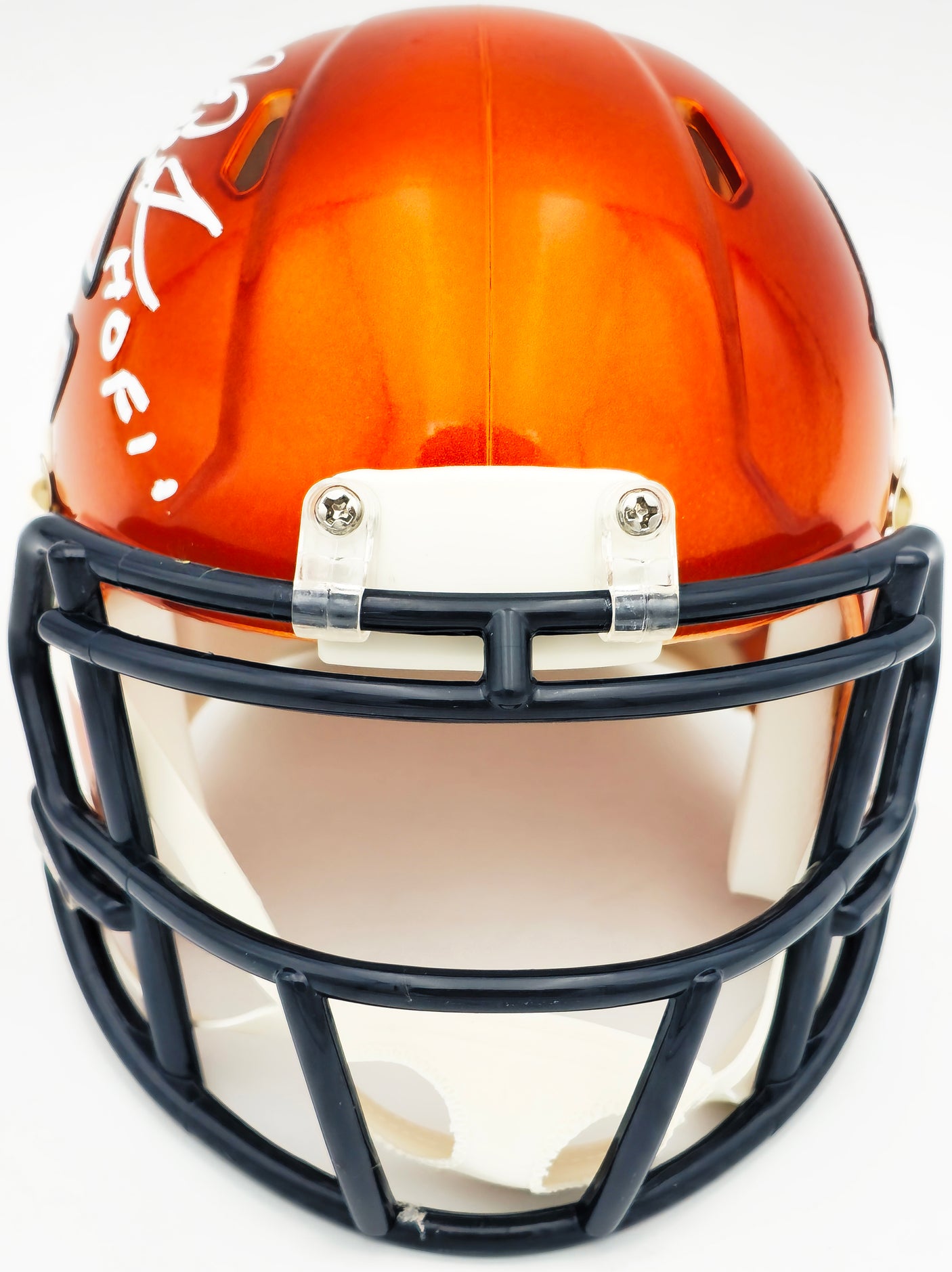 Richard Dent Autographed Chicago Bears Flash Orange Speed Mini Helmet "HOF 11" Beckett BAS Witness Stock #230262