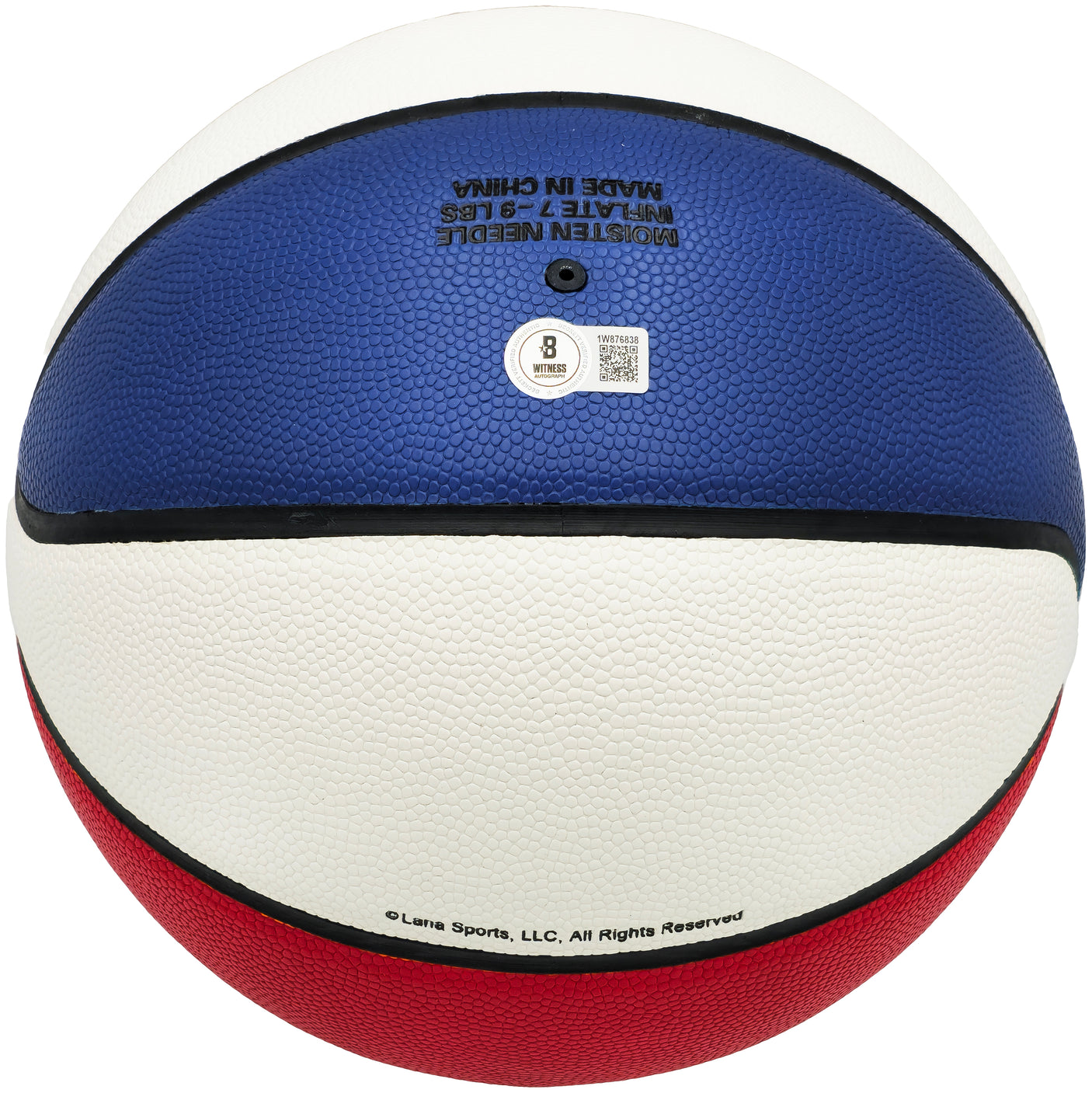 Julius "Dr. J" Erving Autographed Official ABA Logo Red, White & Blue Basketball New Jersey Nets "16x All Star" Beckett BAS Witness Stock #230290