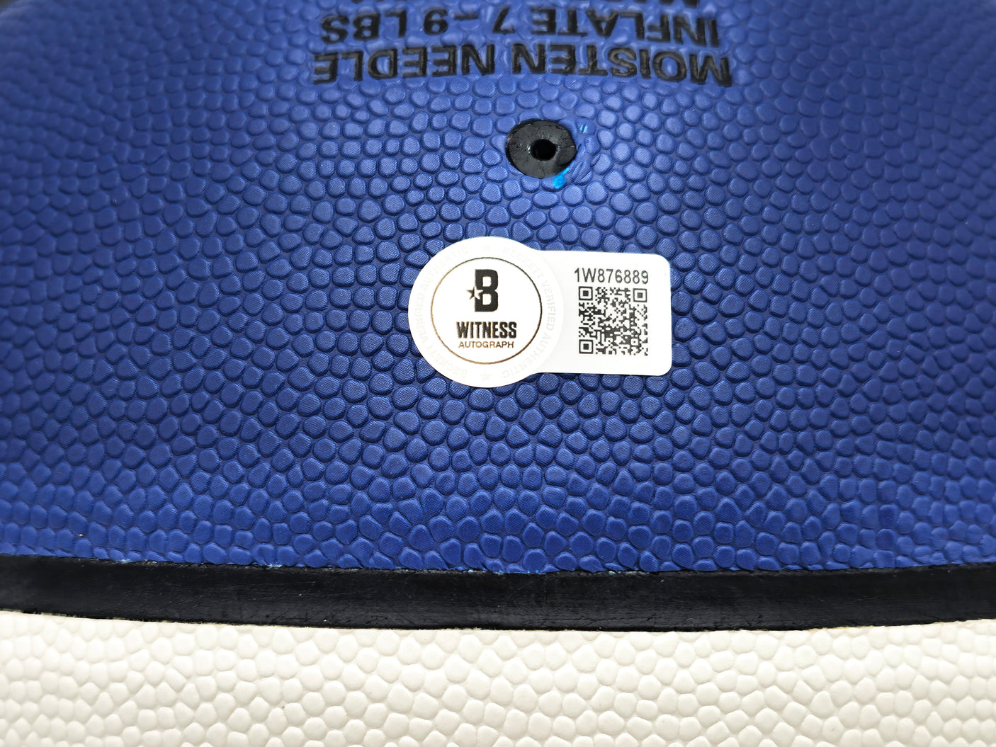 Julius "Dr. J" Erving Autographed Official ABA Logo Red, White & Blue Basketball New Jersey Nets "HOF 93" Beckett BAS Witness Stock #230288