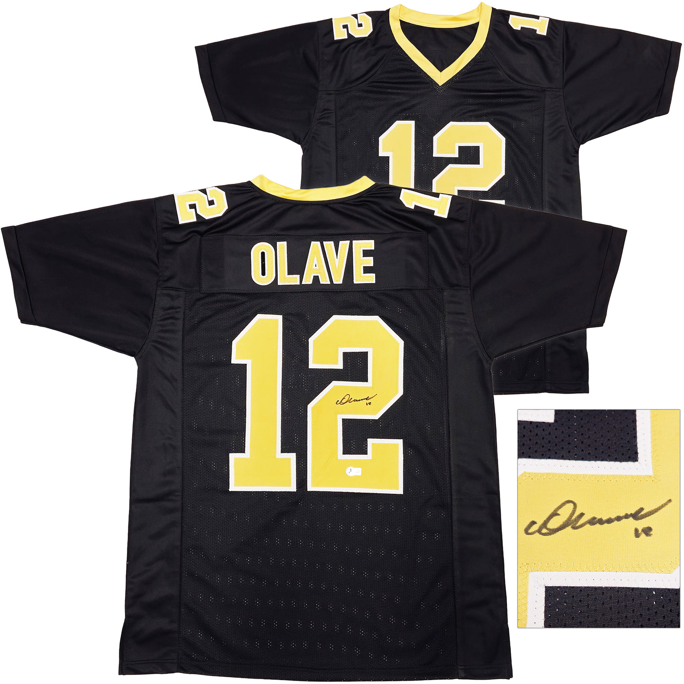 New Orleans Saints Chris Olave Autographed Black Jersey Beckett BAS Witness Stock #230166